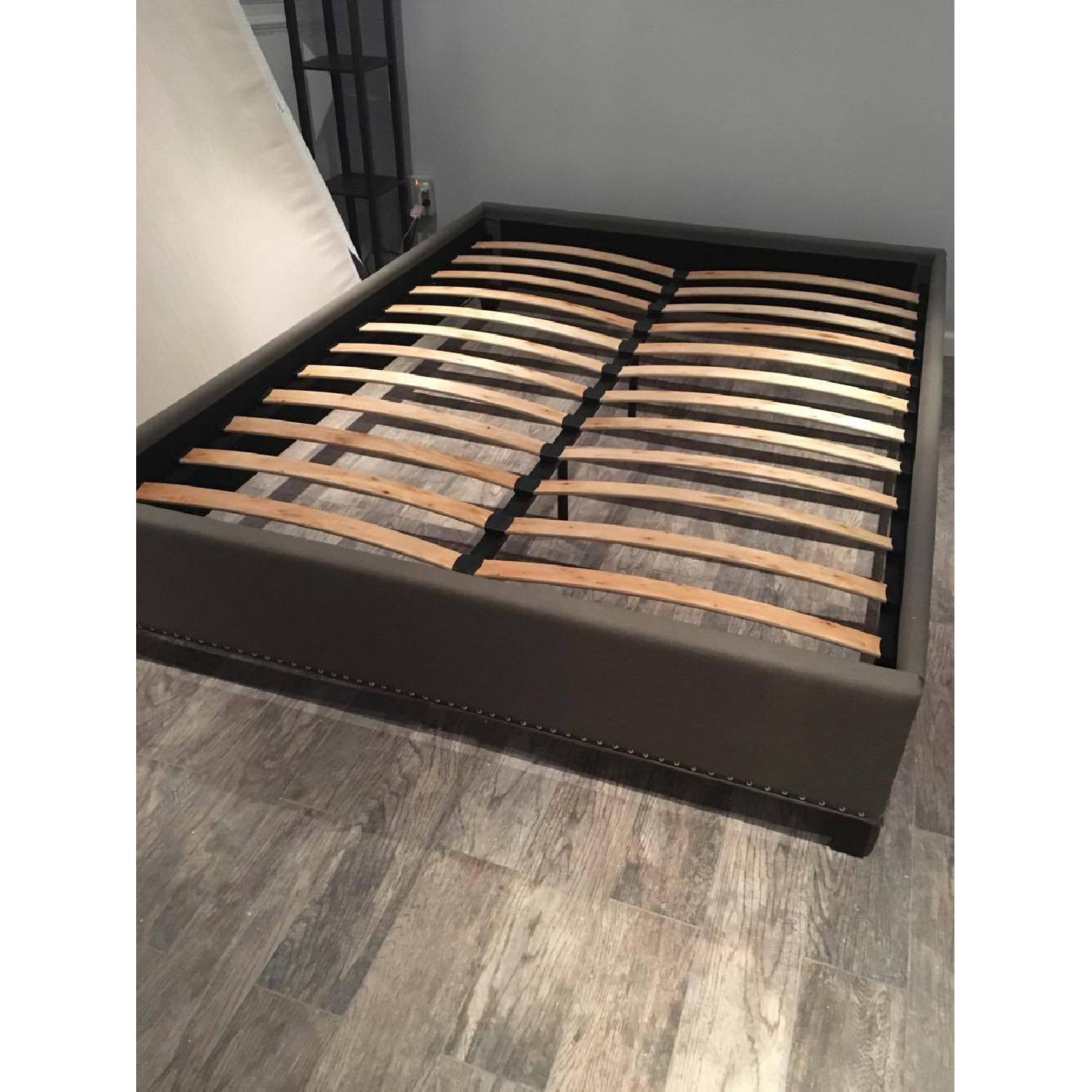 Wayfair Queen Fabric Upholstered Studded Bed Frame - image-1