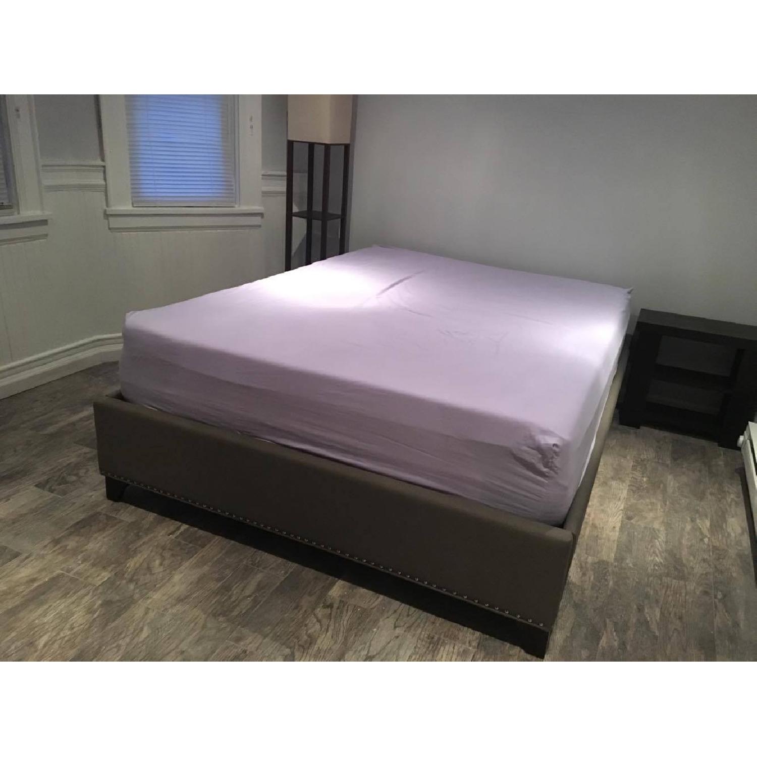 Wayfair Queen Fabric Upholstered Studded Bed Frame - image-2