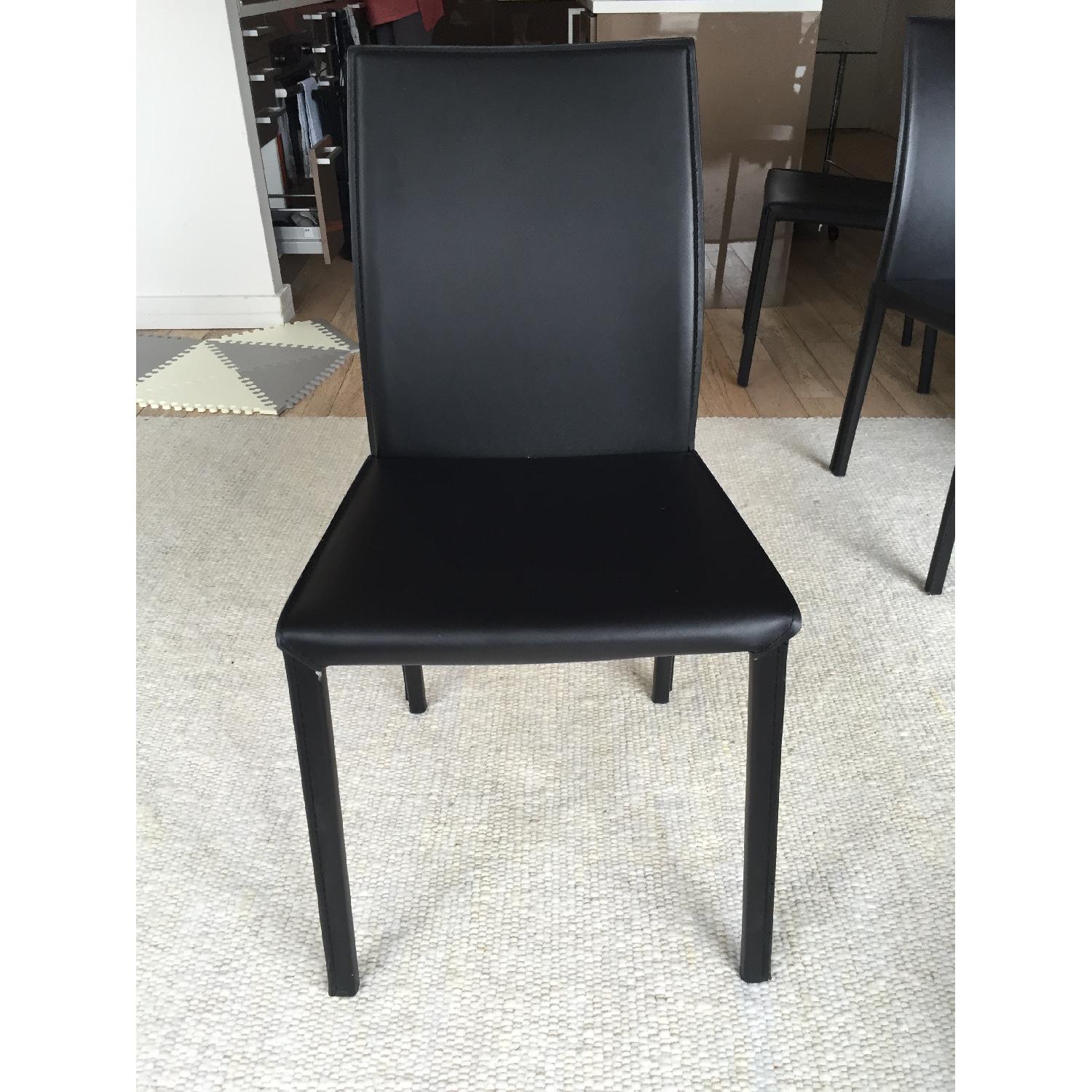 BoConcept Zarra Black Bonded Leather Chairs - image-1