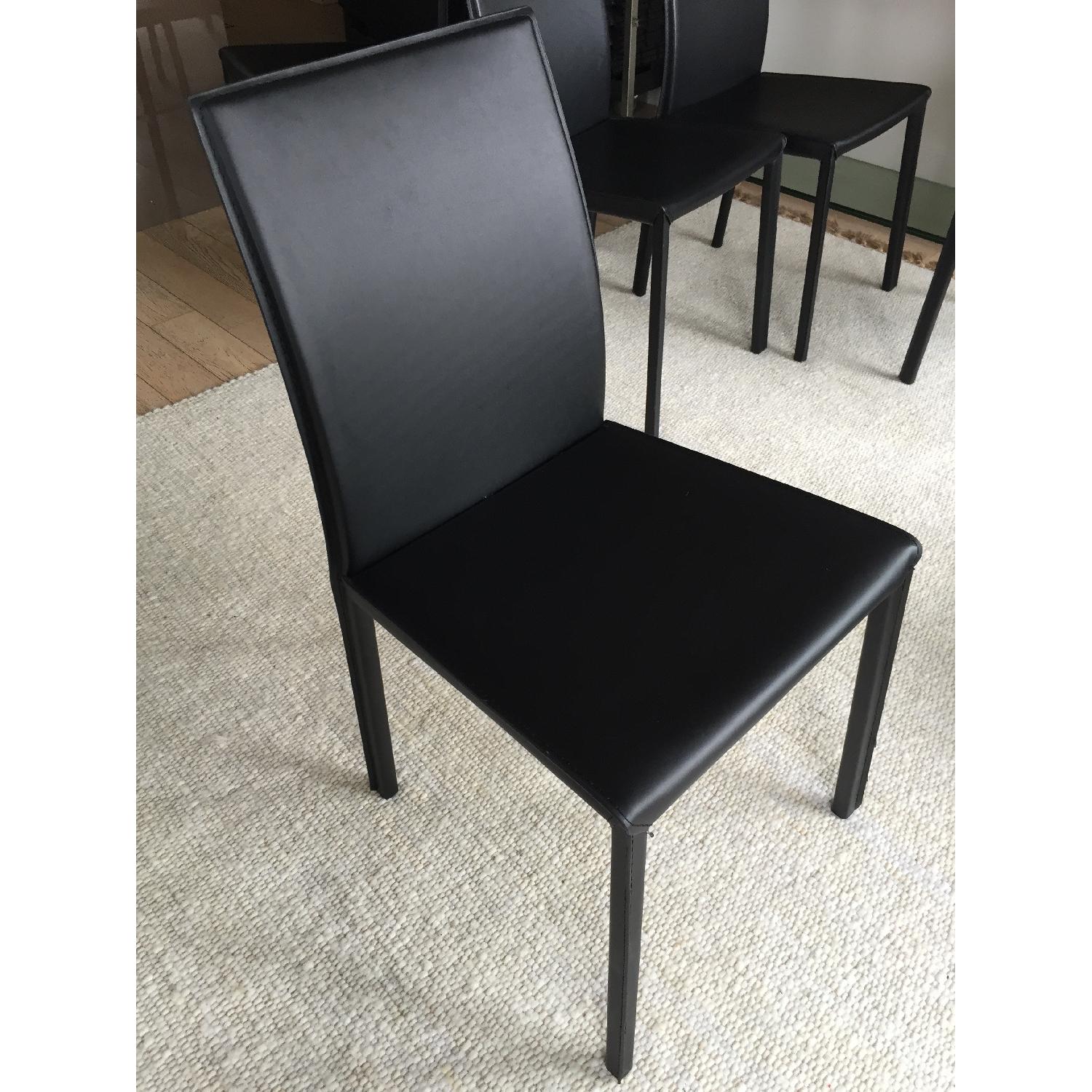 BoConcept Zarra Black Bonded Leather Chairs - image-2
