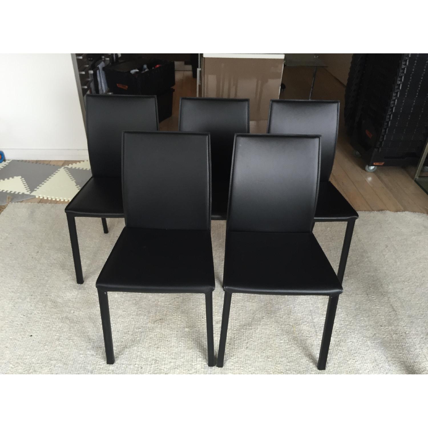 BoConcept Zarra Black Bonded Leather Chairs - image-5