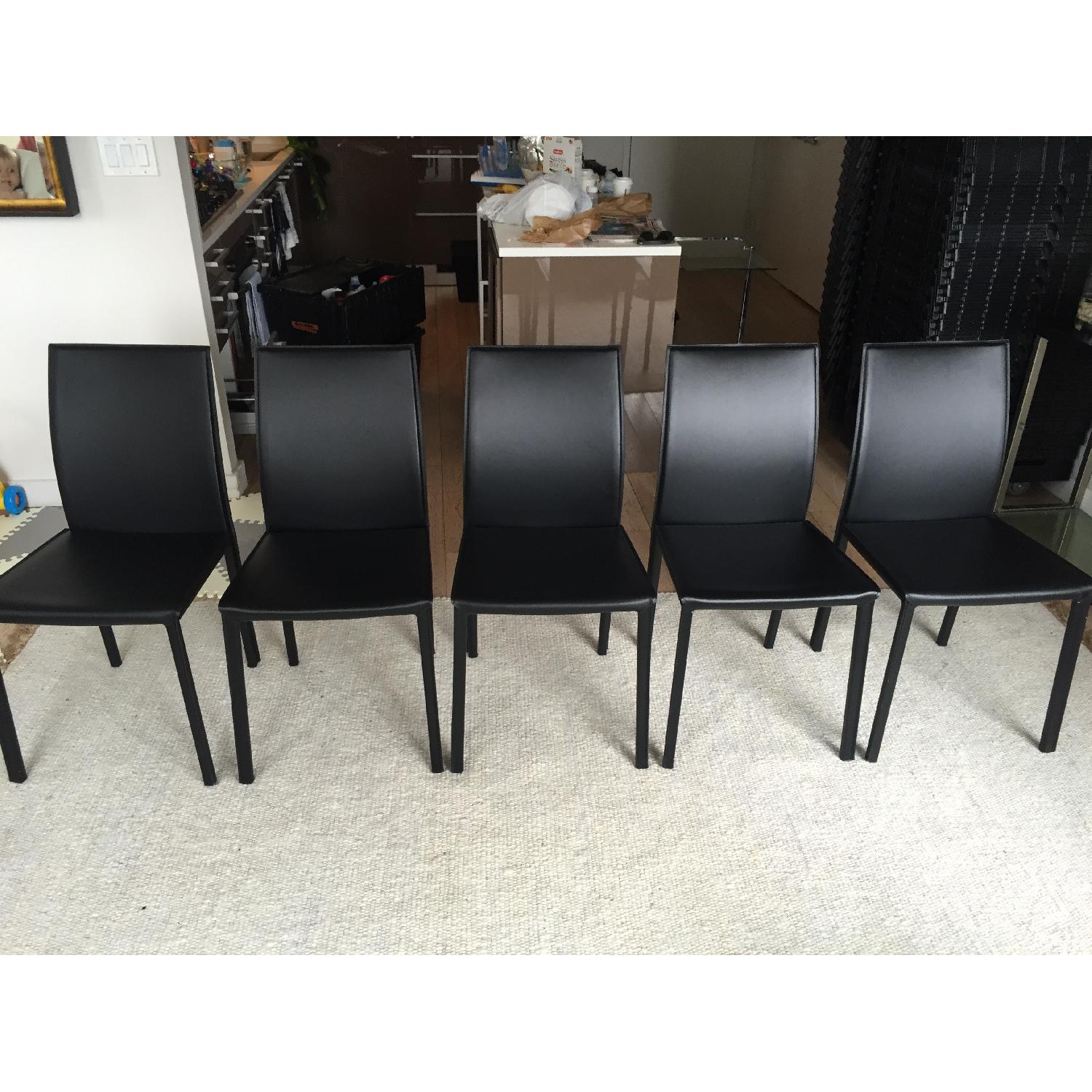 BoConcept Zarra Black Bonded Leather Chairs - image-6