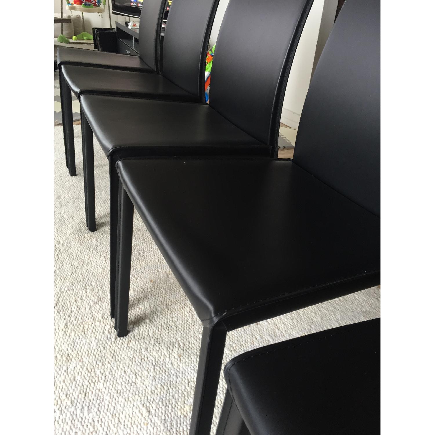 BoConcept Zarra Black Bonded Leather Chairs - image-7