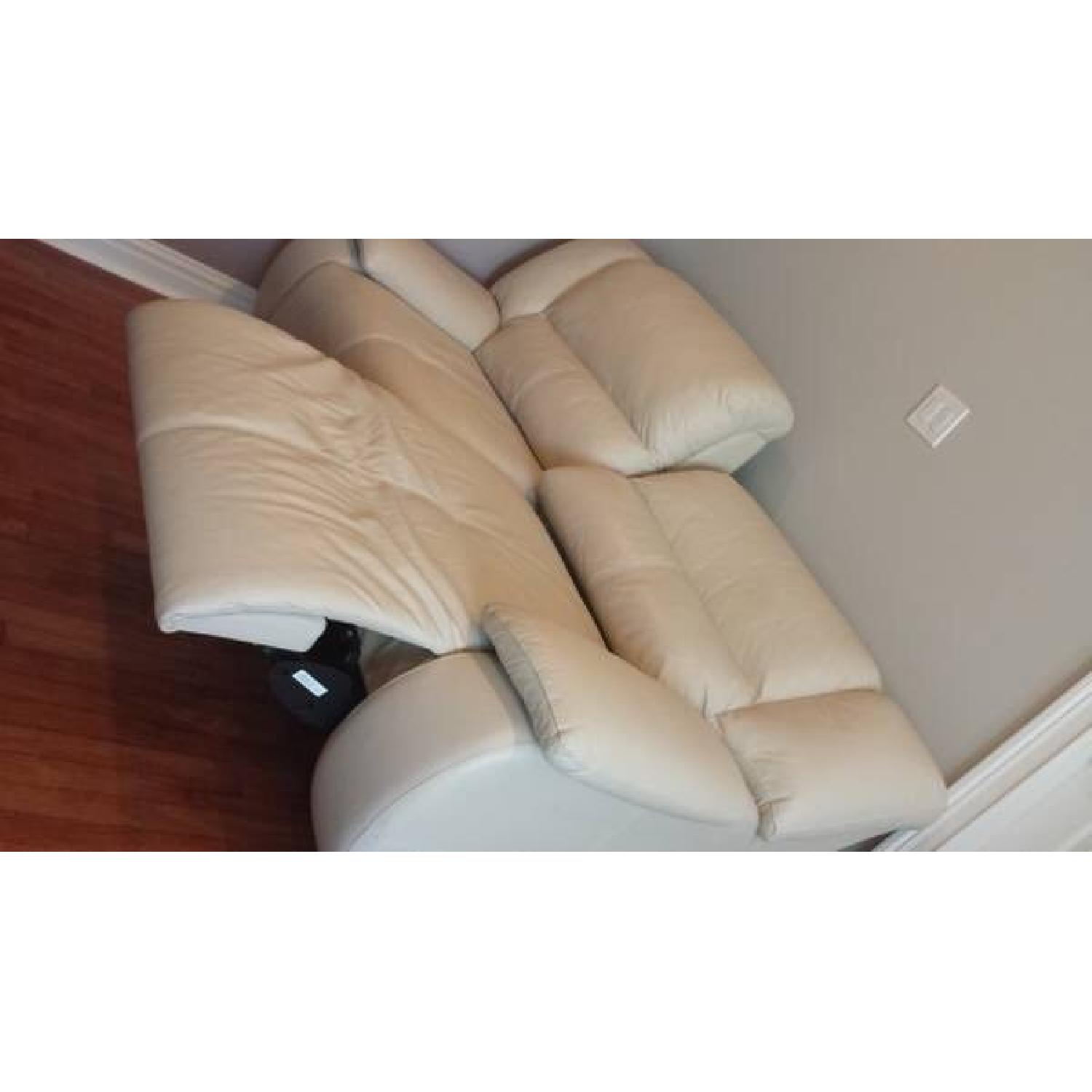 Macy's Off White Power Recliner Sofa - image-4