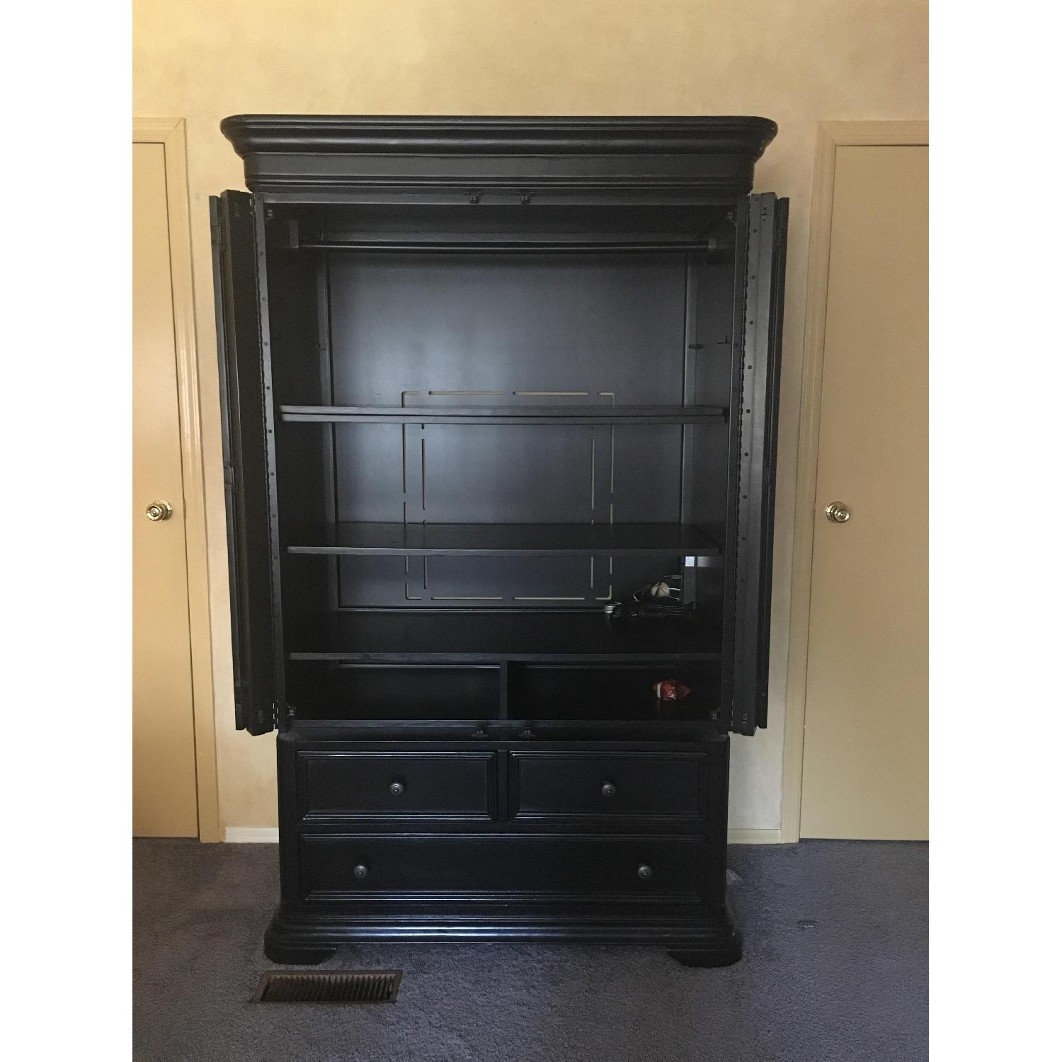 Raymour & Flanigan Black Armoire - image-4