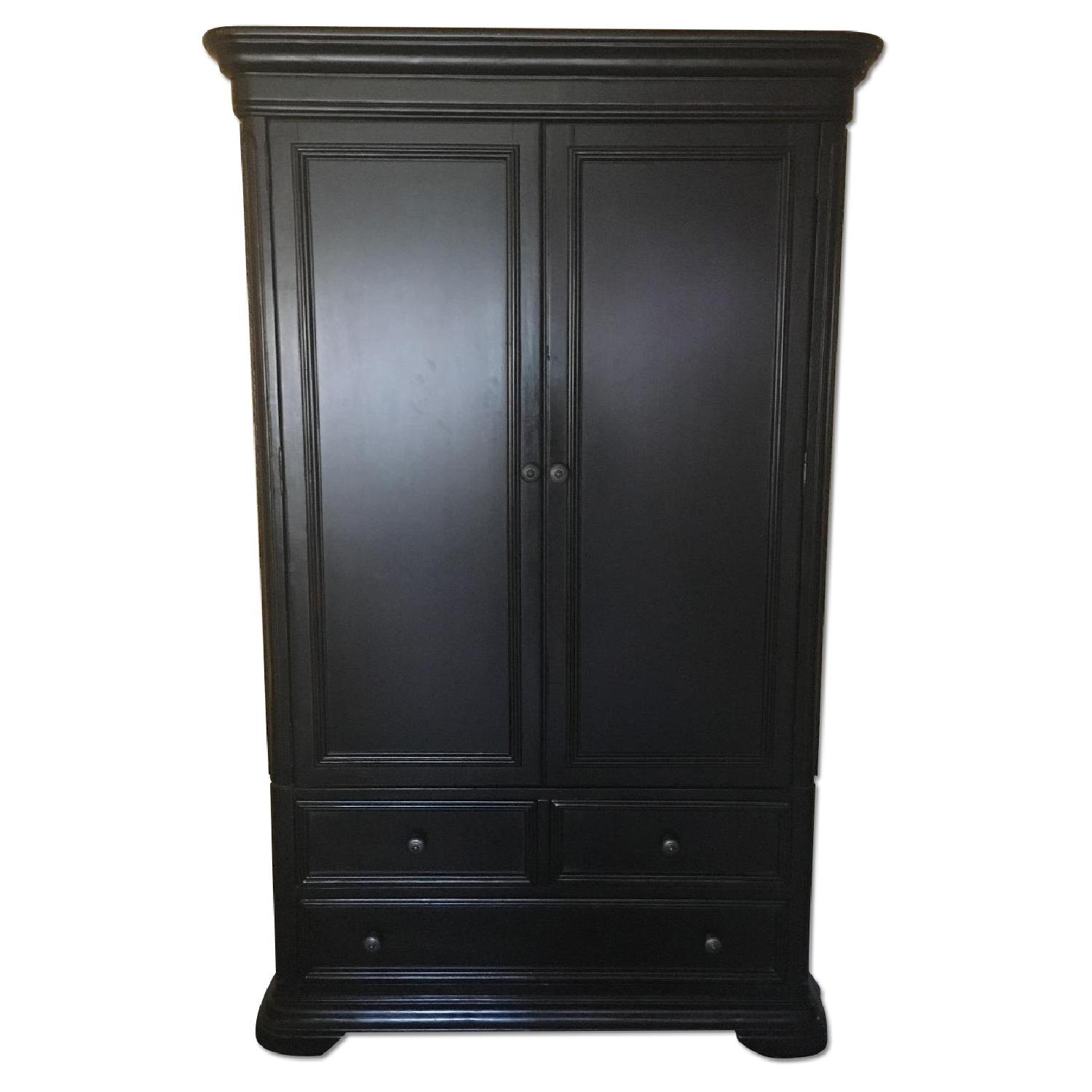 Raymour & Flanigan Black Armoire - image-0