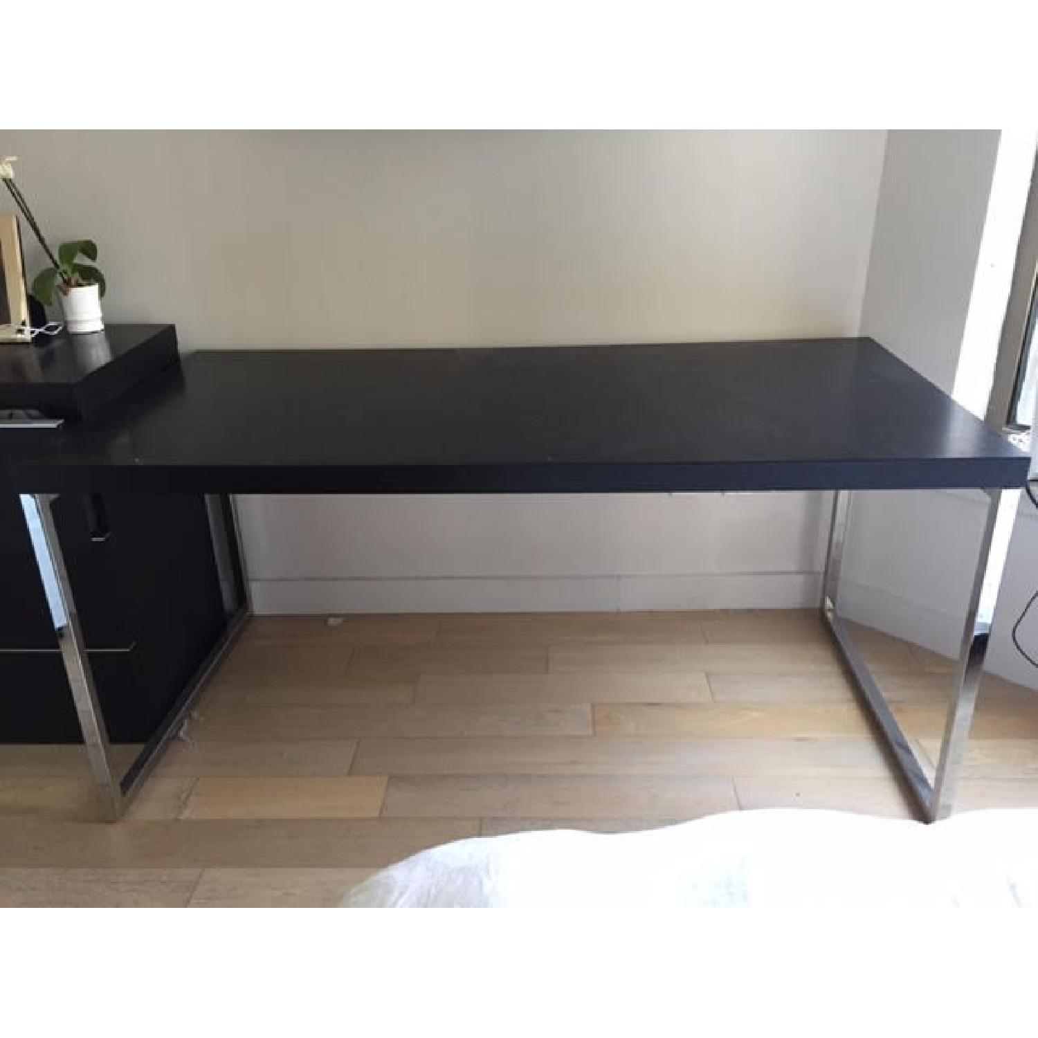 BoConcept Solid Wood & Chrome Desk - image-1