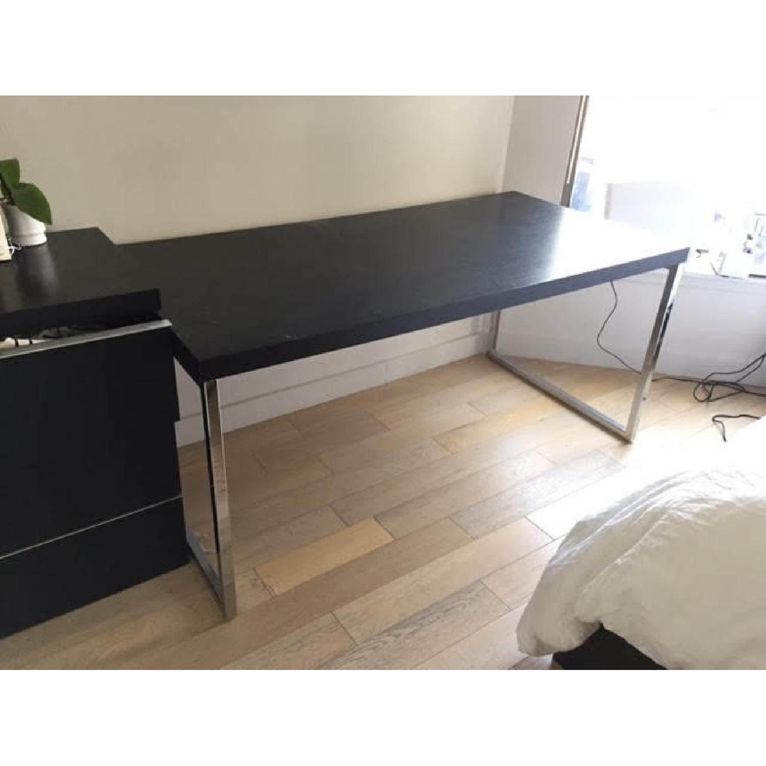 BoConcept Solid Wood & Chrome Desk - image-3