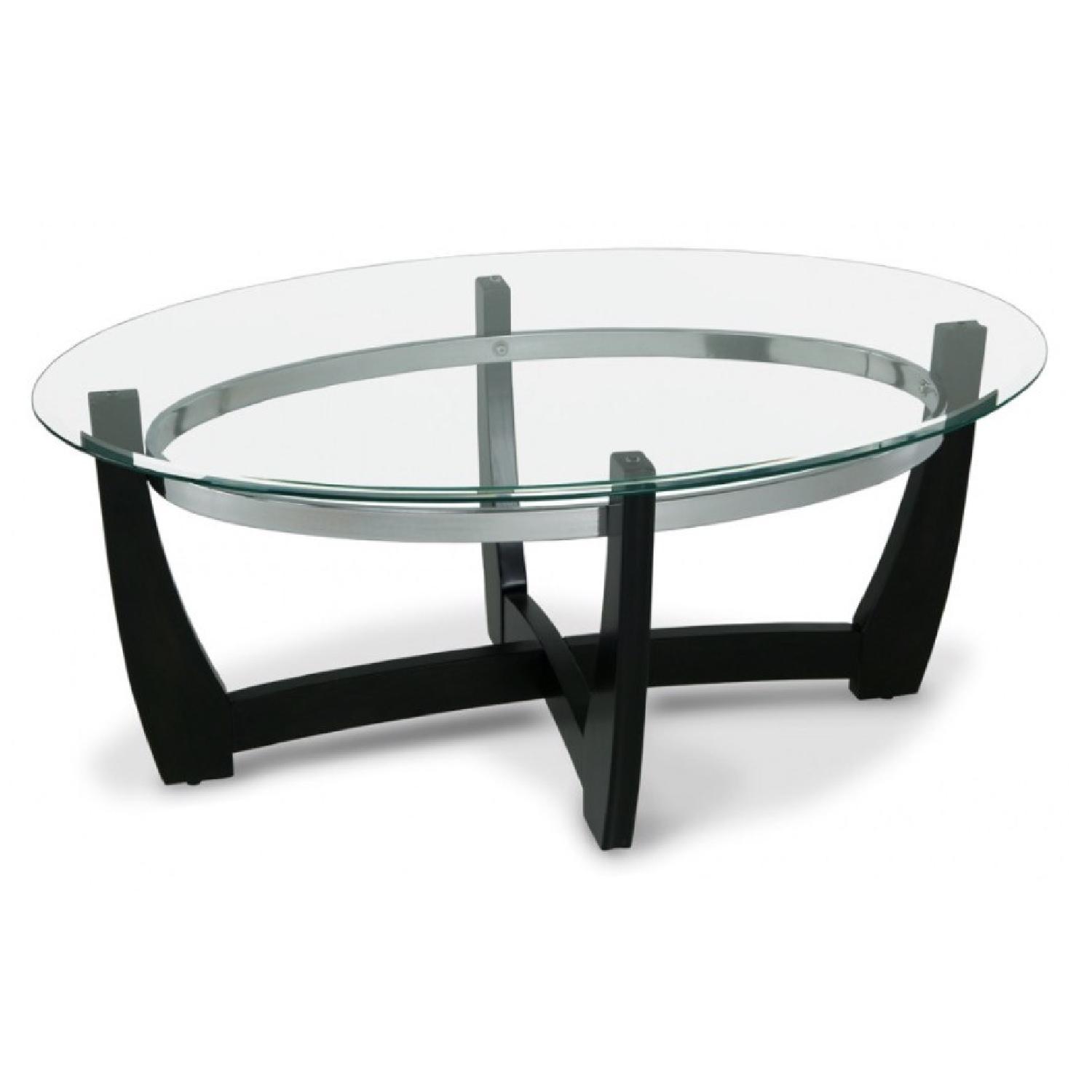 Bob's Matinee Glass Top Coffee Table + 2 End Tables - image-2