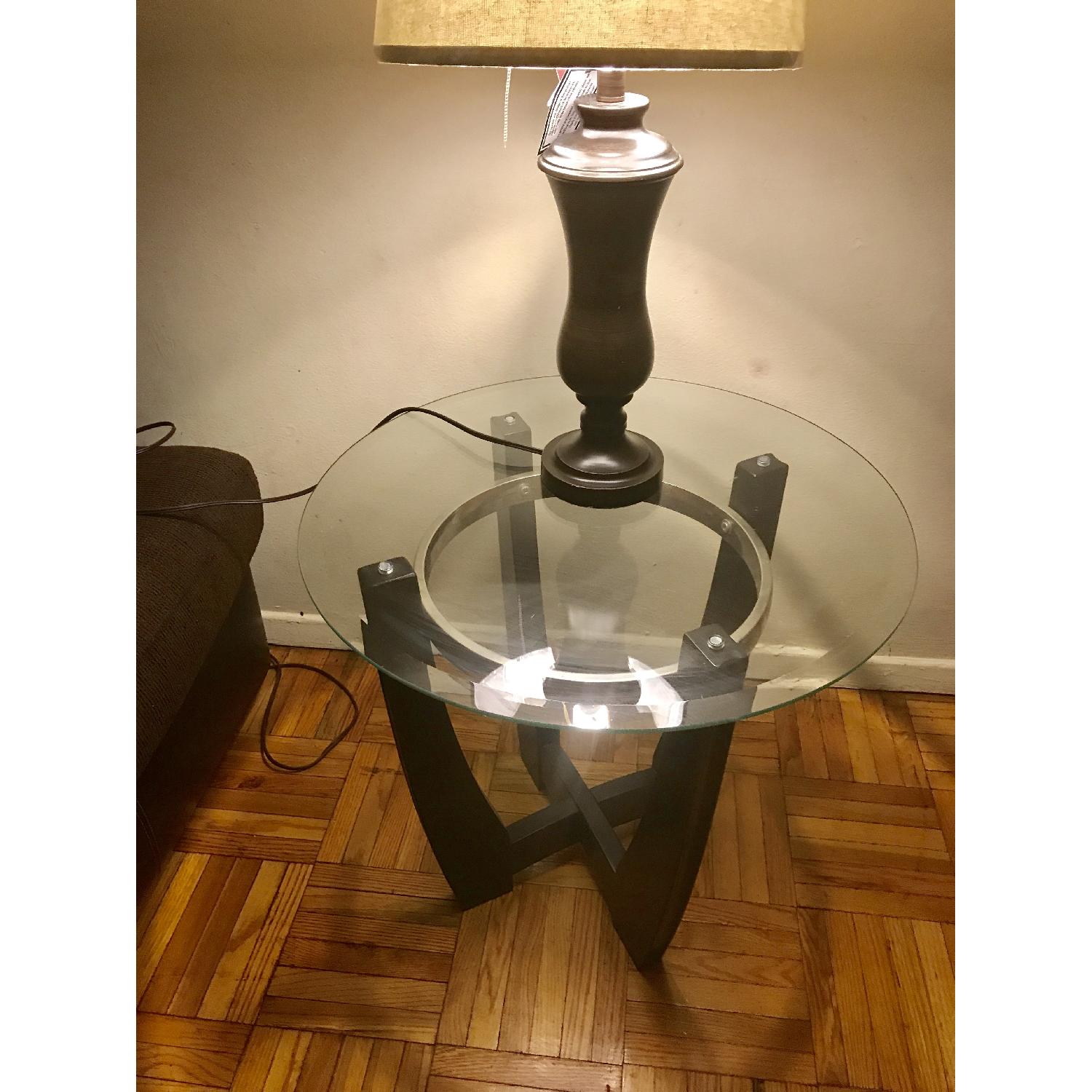 Bob's Matinee Glass Top Coffee Table + 2 End Tables - image-6