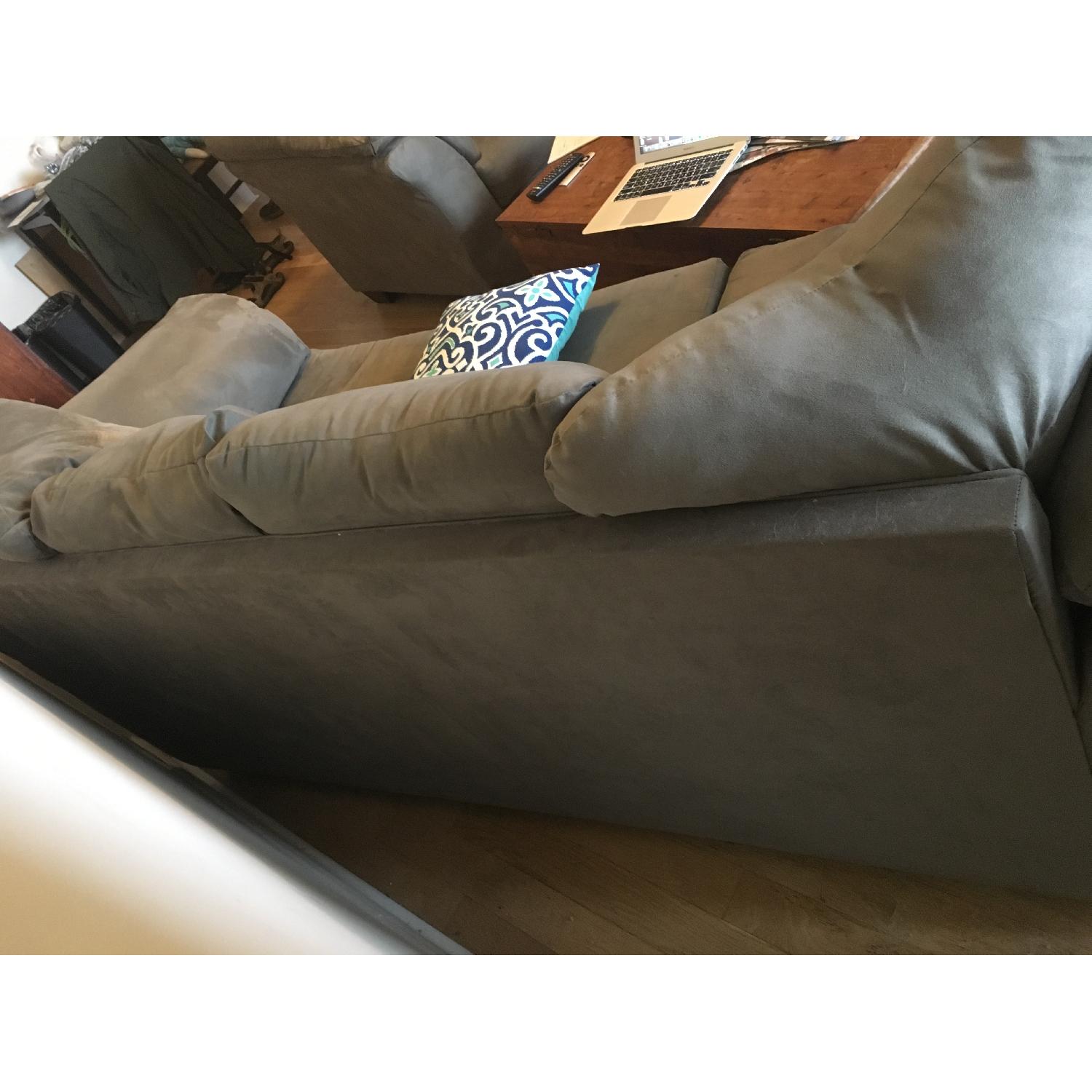 Victors Villa Furniture Grey Microfiber Sofa - image-3