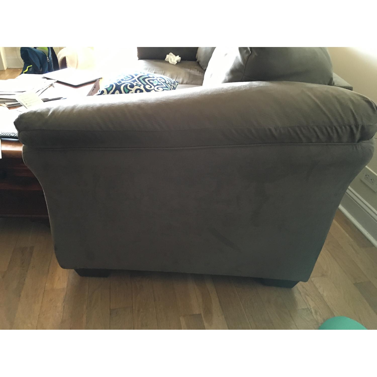 Victors Villa Furniture Grey Microfiber Sofa - image-5