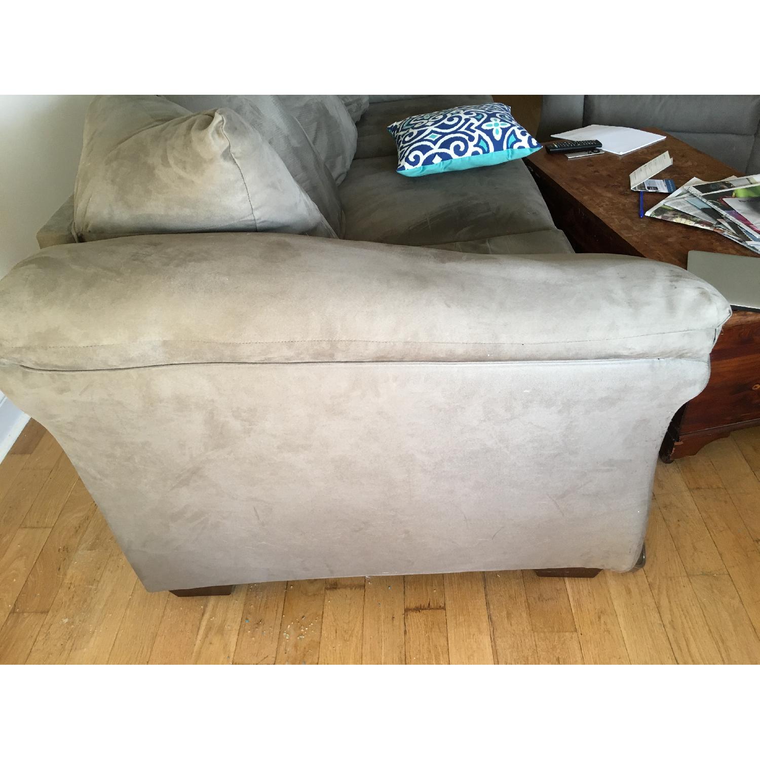 Victors Villa Furniture Grey Microfiber Sofa - image-6