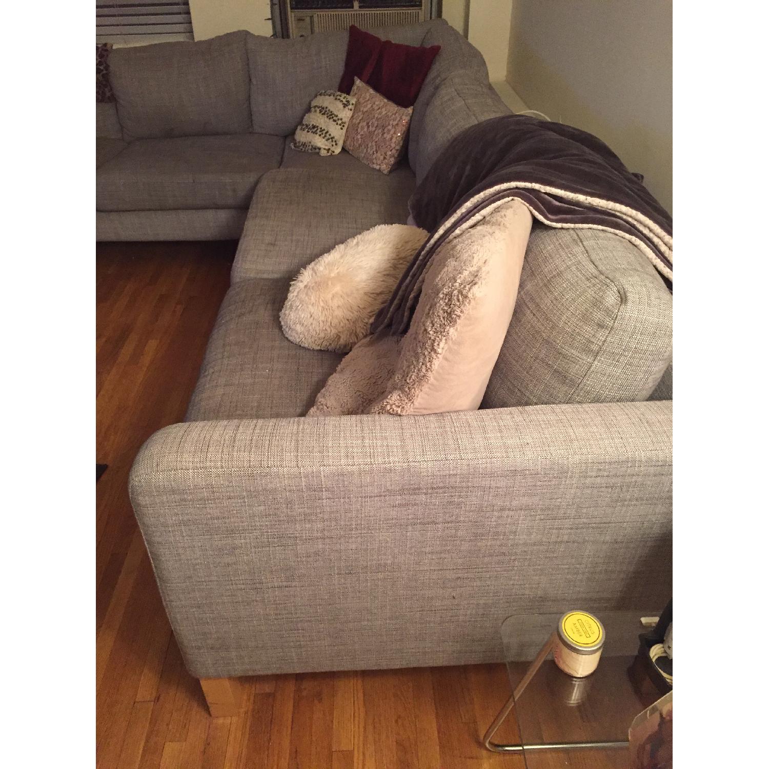 Ikea Karlstad Corner Sectional Sofa in Isunda Gray - image-2