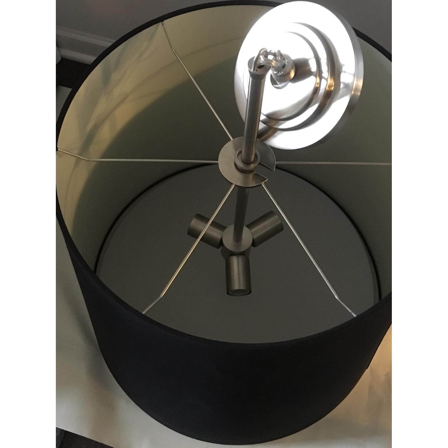 Restoration Hardware Barrel Black Linen Pendant Shade - image-1