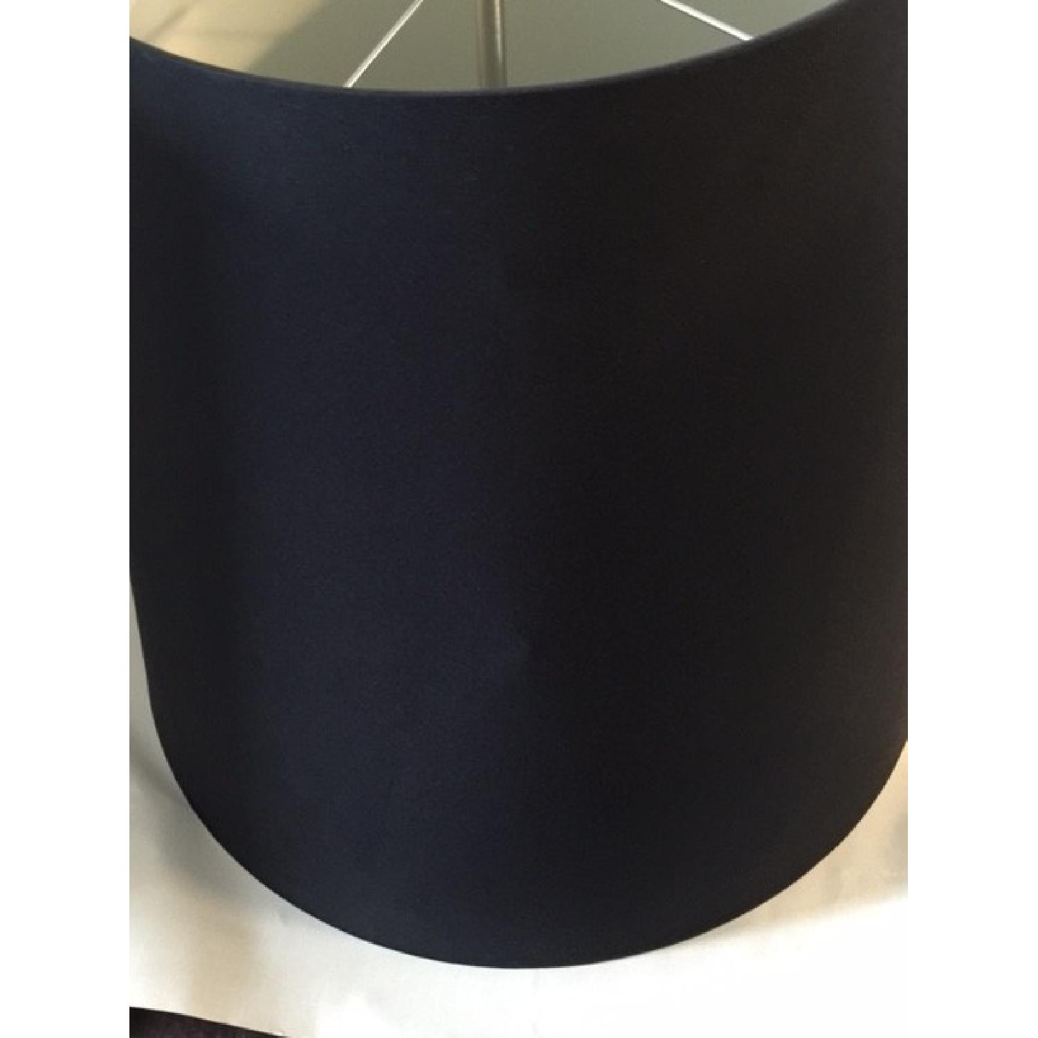 Restoration Hardware Barrel Black Linen Pendant Shade - image-2