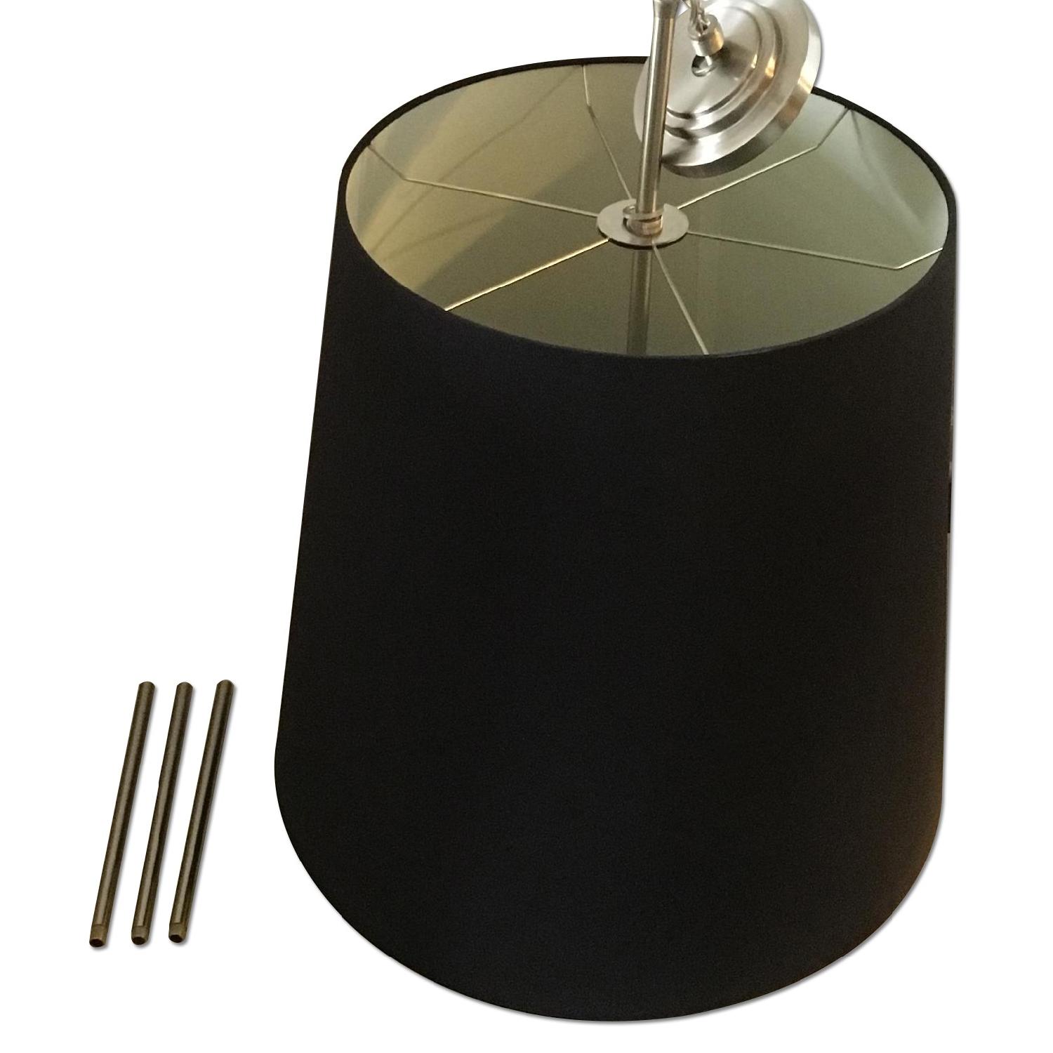 Restoration Hardware Barrel Black Linen Pendant Shade - image-3