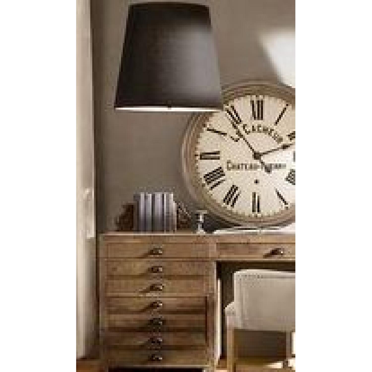 Restoration Hardware Barrel Black Linen Pendant Shade - image-4