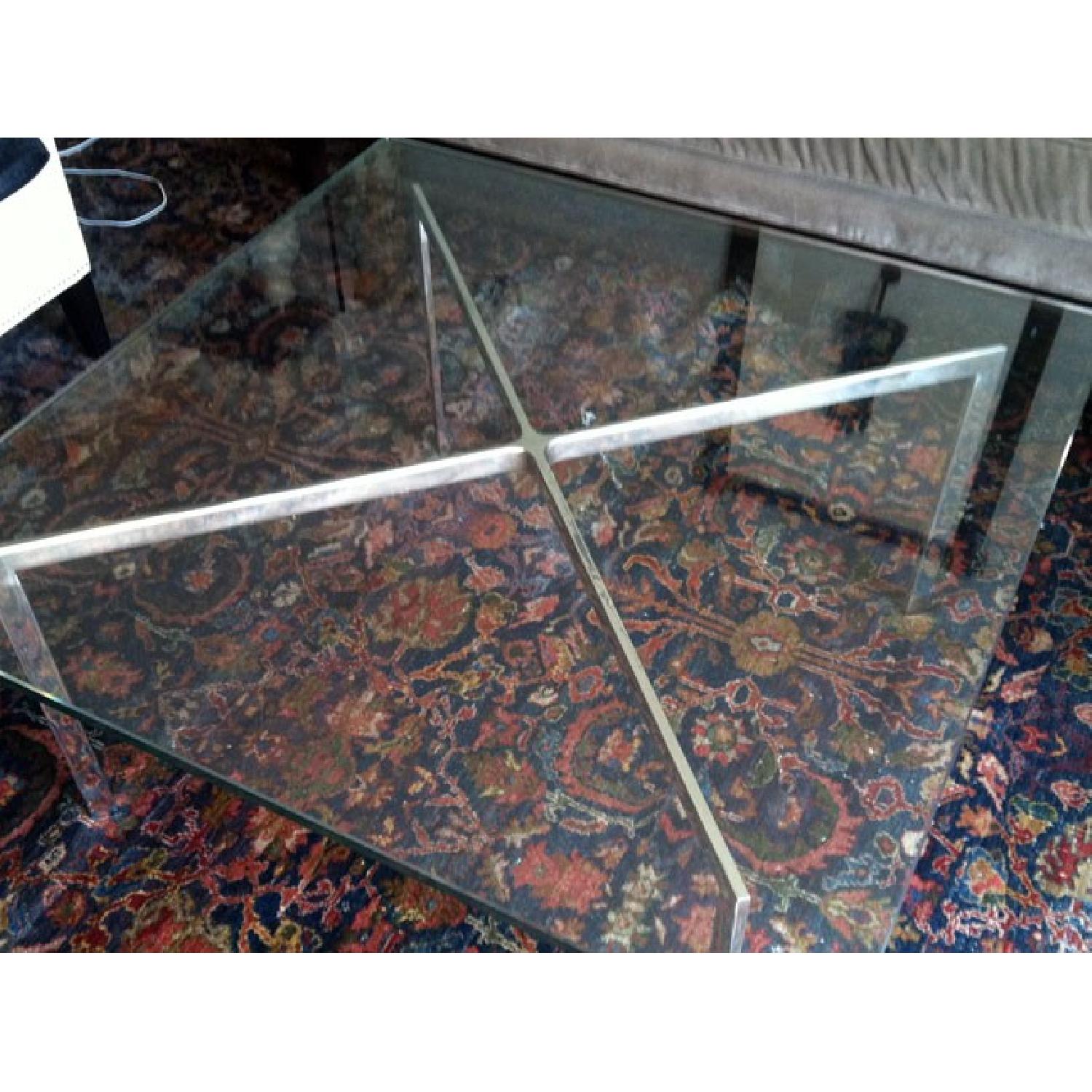 Glass Barcelona Style Coffee Table - image-3