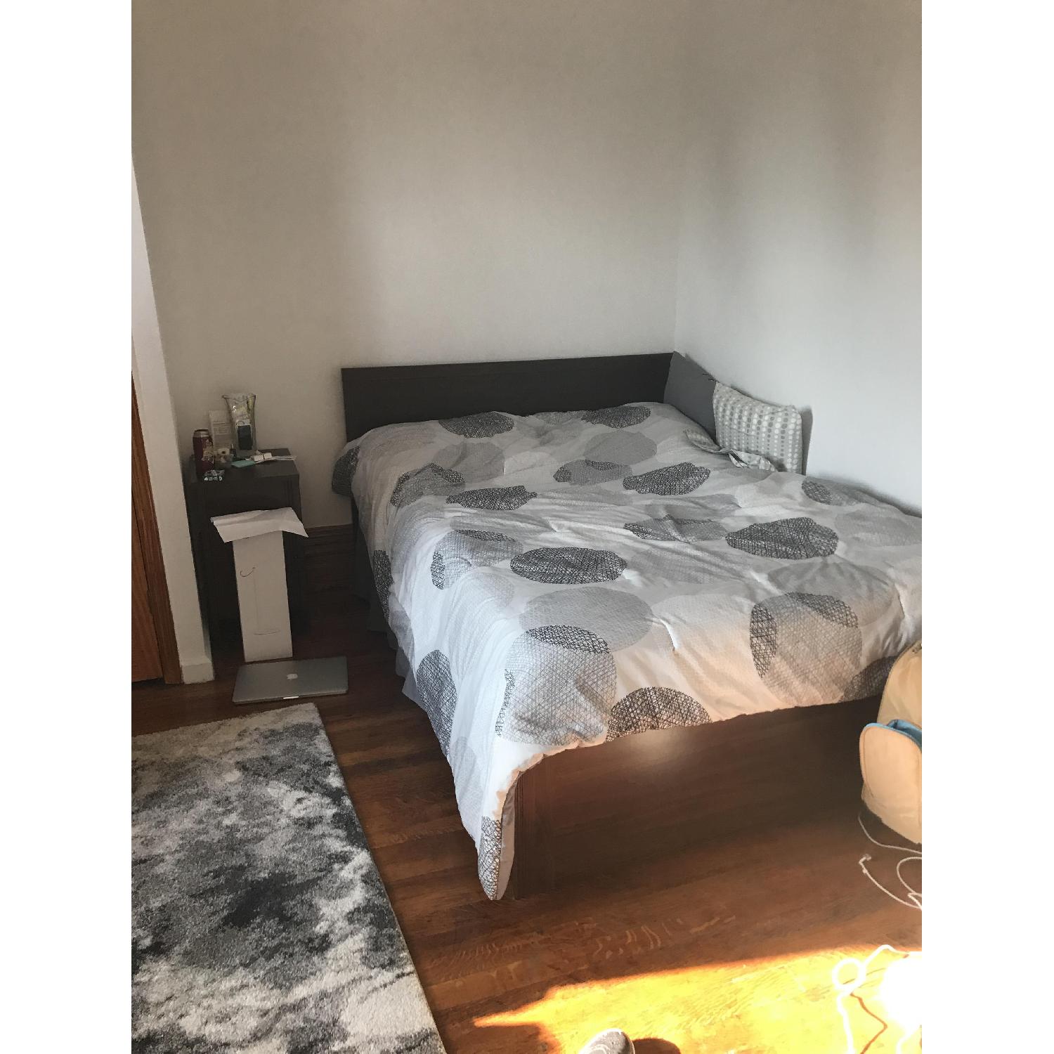 Ikea Brusali Queen Bed w/ Storage - image-1