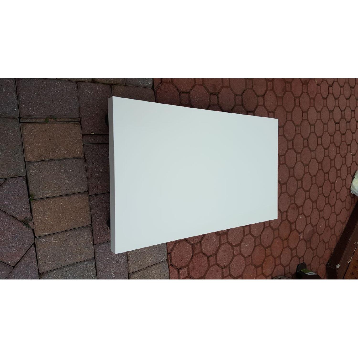 BoConcept White Coffee Table on Wheels - image-1