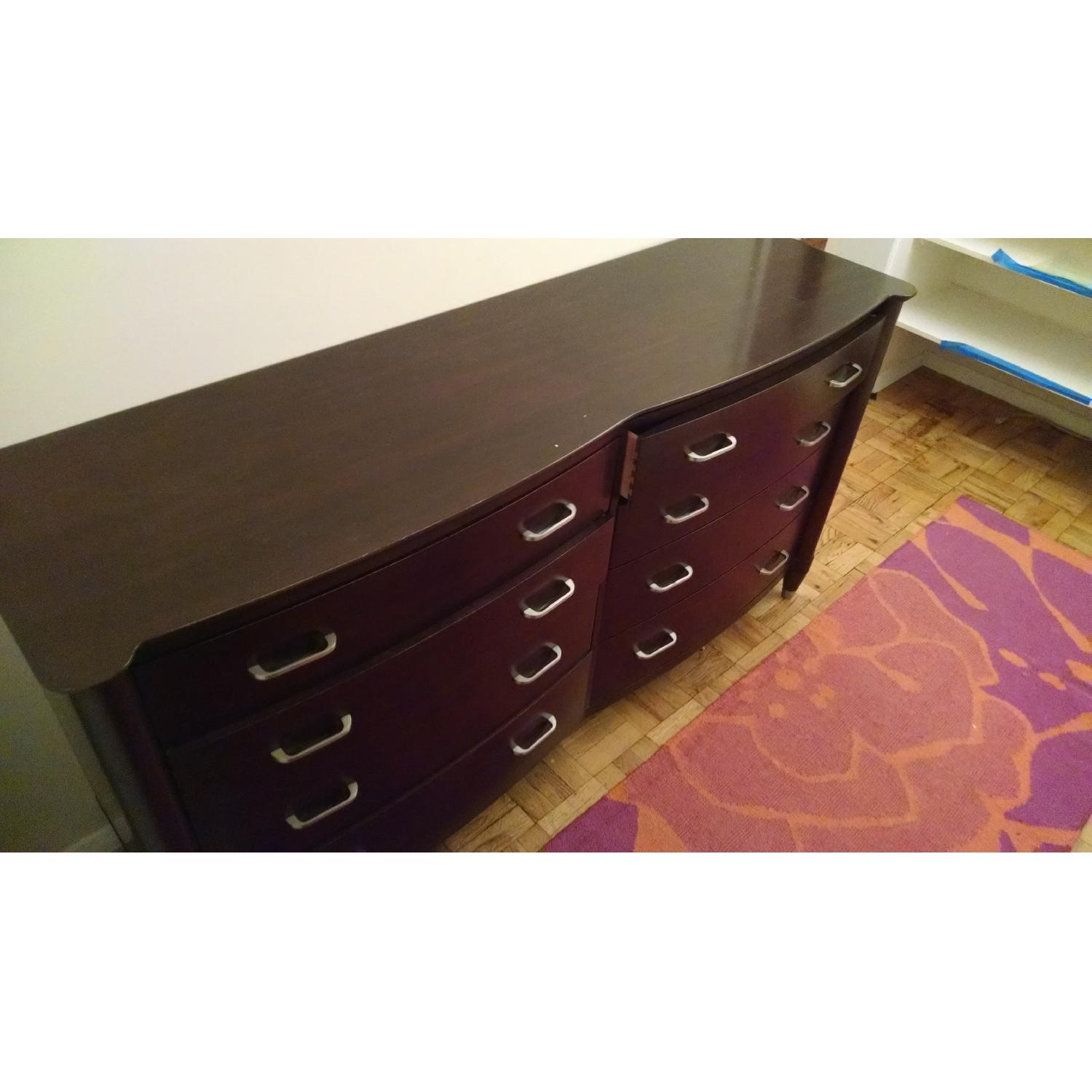 8 Drawer Brown Wood Dresser - image-5