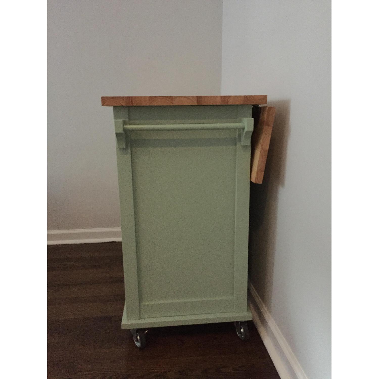 Crate & Barrel Mint Belmont Kitchen Island - image-2