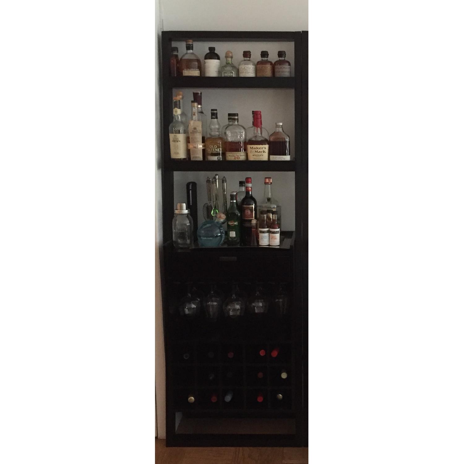 Crate & Barrel Leaning Bar in Espresso - image-2