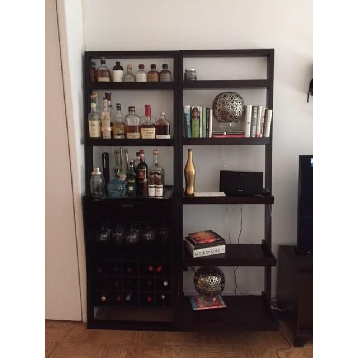 Crate & Barrel Leaning Bar in Espresso - image-3