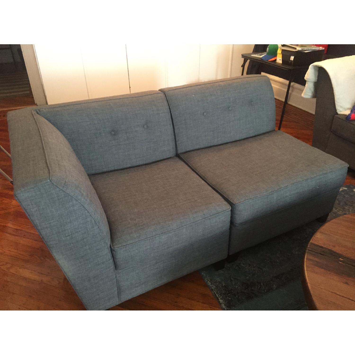 Macy's Harper Fabric Armless Sofa + Side Chair - image-1