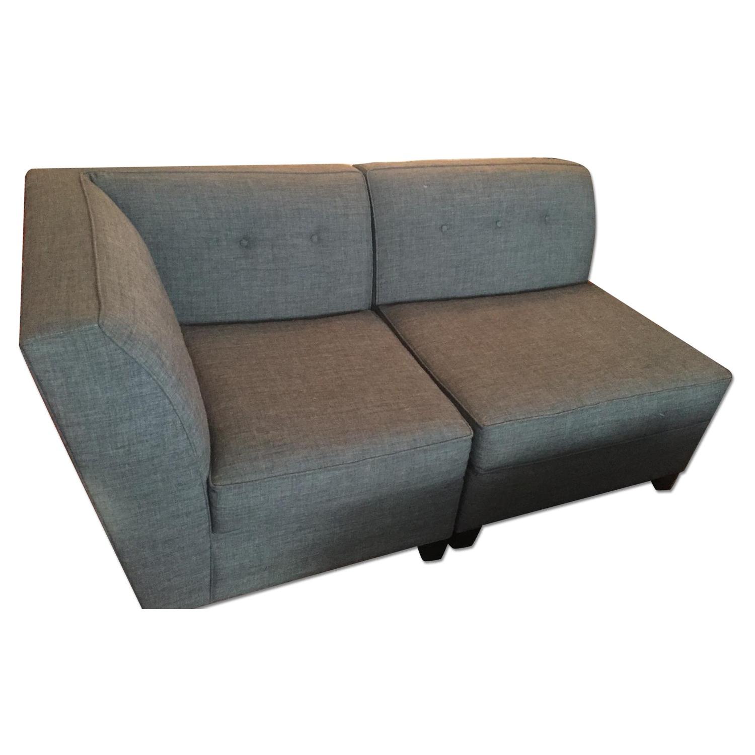 Macy's Harper Fabric Armless Sofa + Side Chair - image-0
