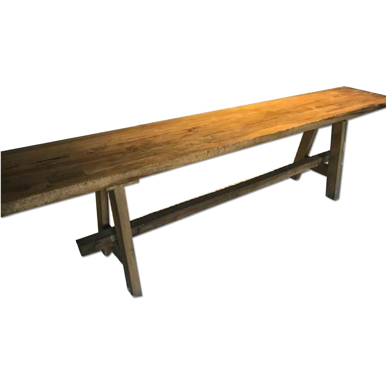 Olde Good Things Rustic Reclaimed Wood Farmhouse Bench AptDeco
