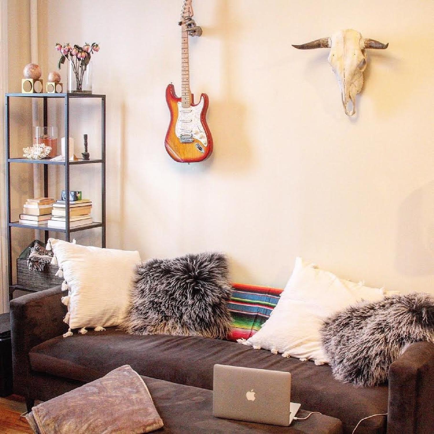 CB2 Movie Sofa & Ottoman in Smoke Fabric - image-4