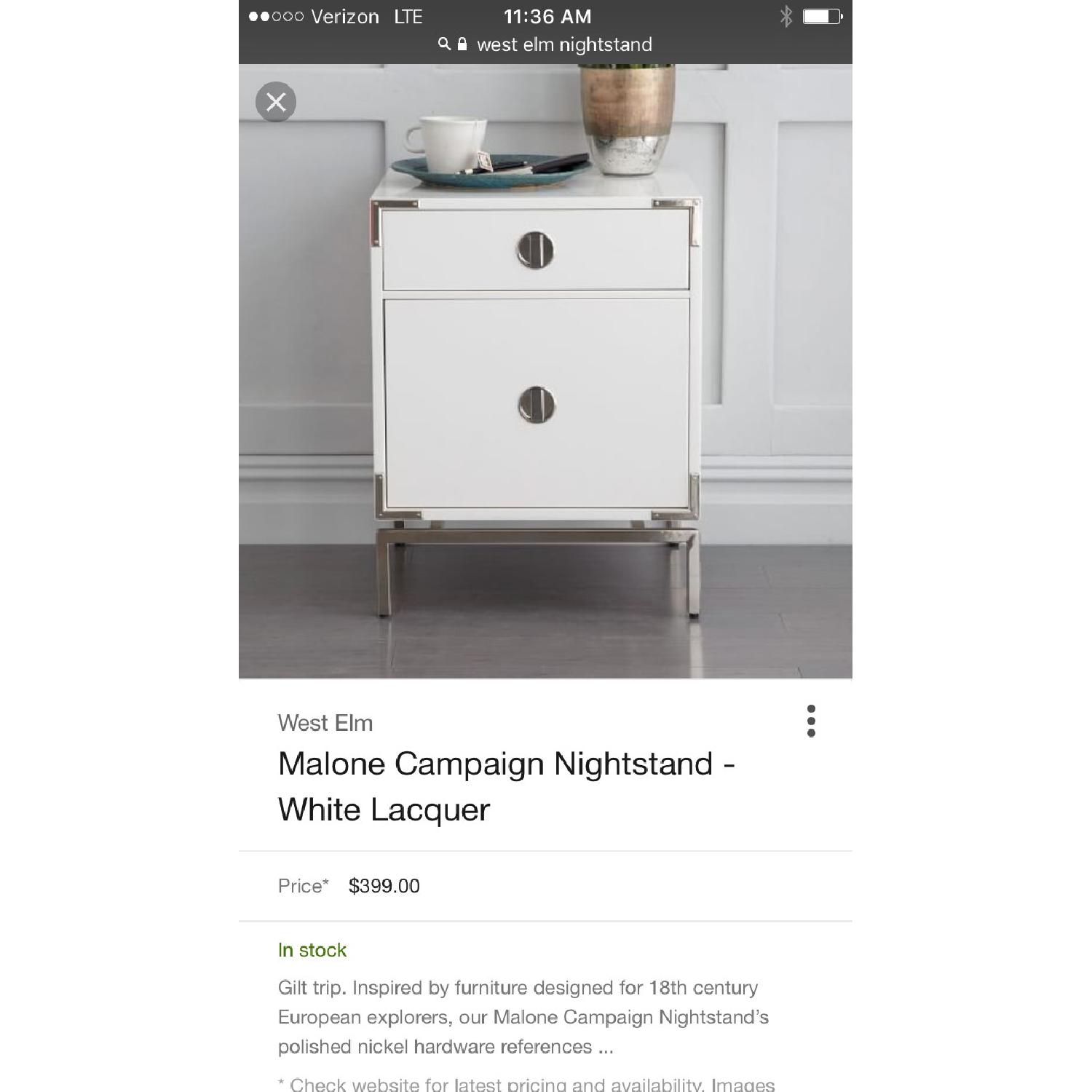 West Elm Malone Campaign Nightstands - image-1