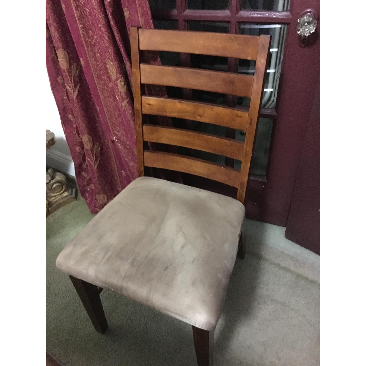 Walnut Finish Dining Table w/ 8 Chairs - image-1