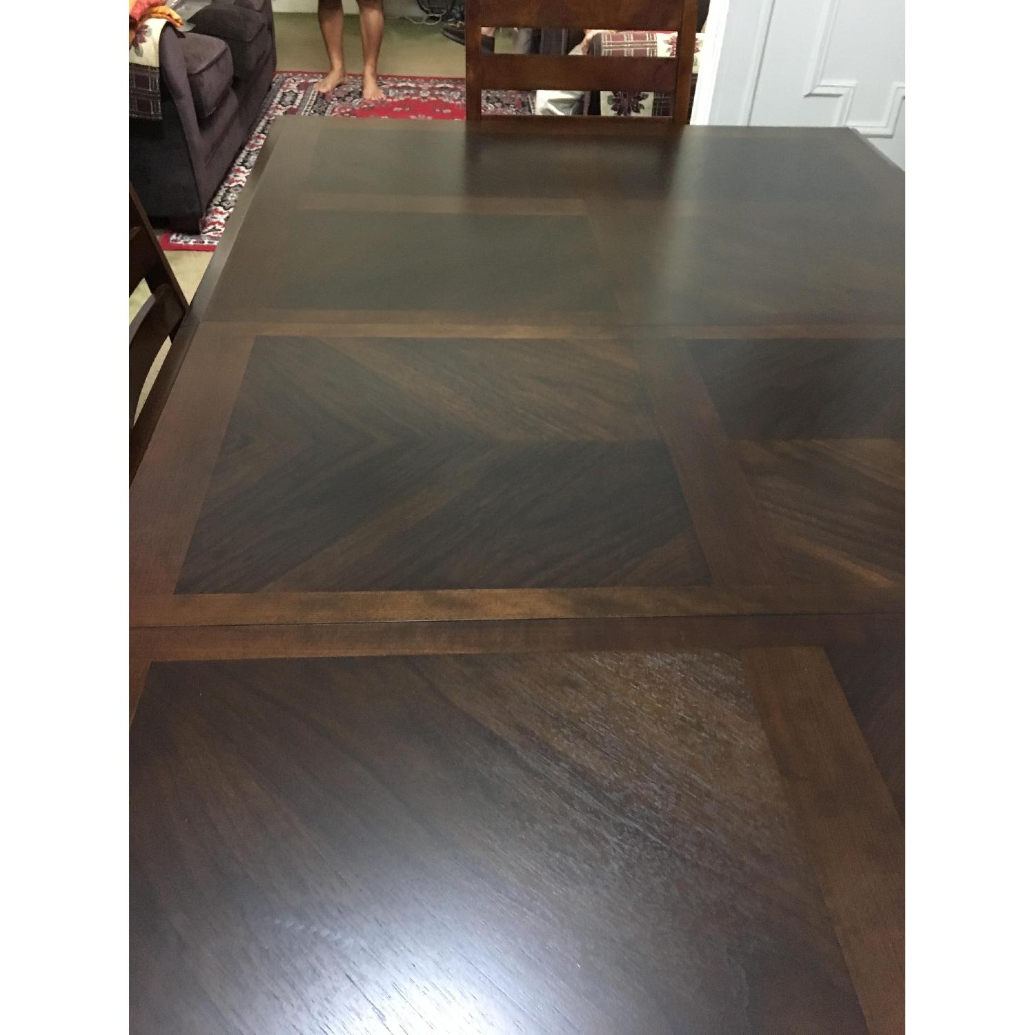 Walnut Finish Dining Table w/ 8 Chairs - image-2