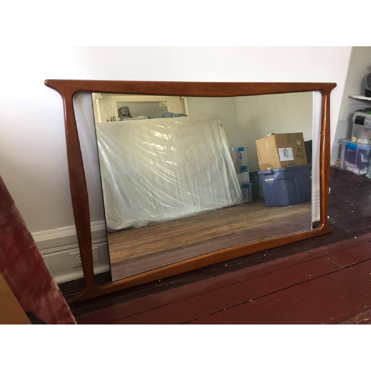 Mid Century Modern Walnut Mirror - image-4