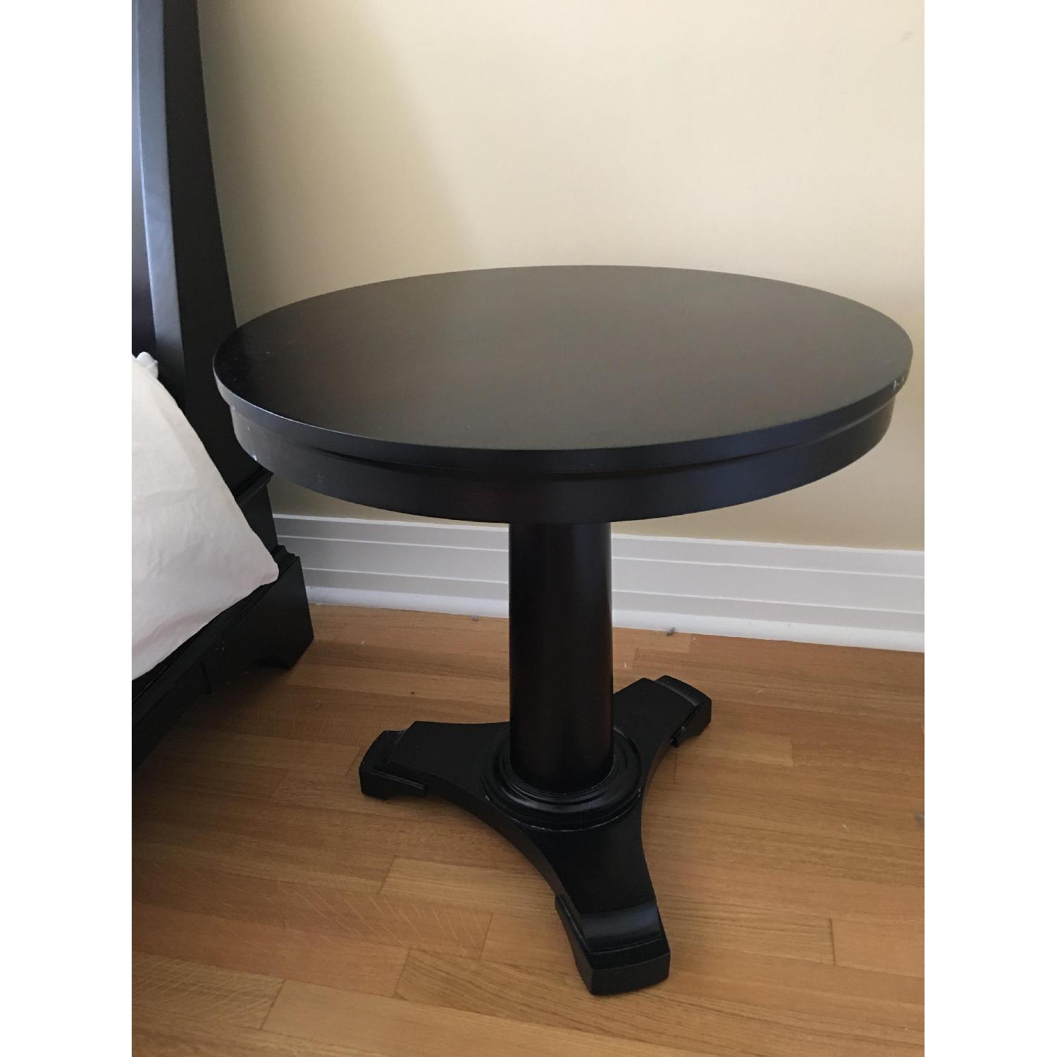 Restoration Hardware Portman Pedestal Side Table in Espresso - image-1