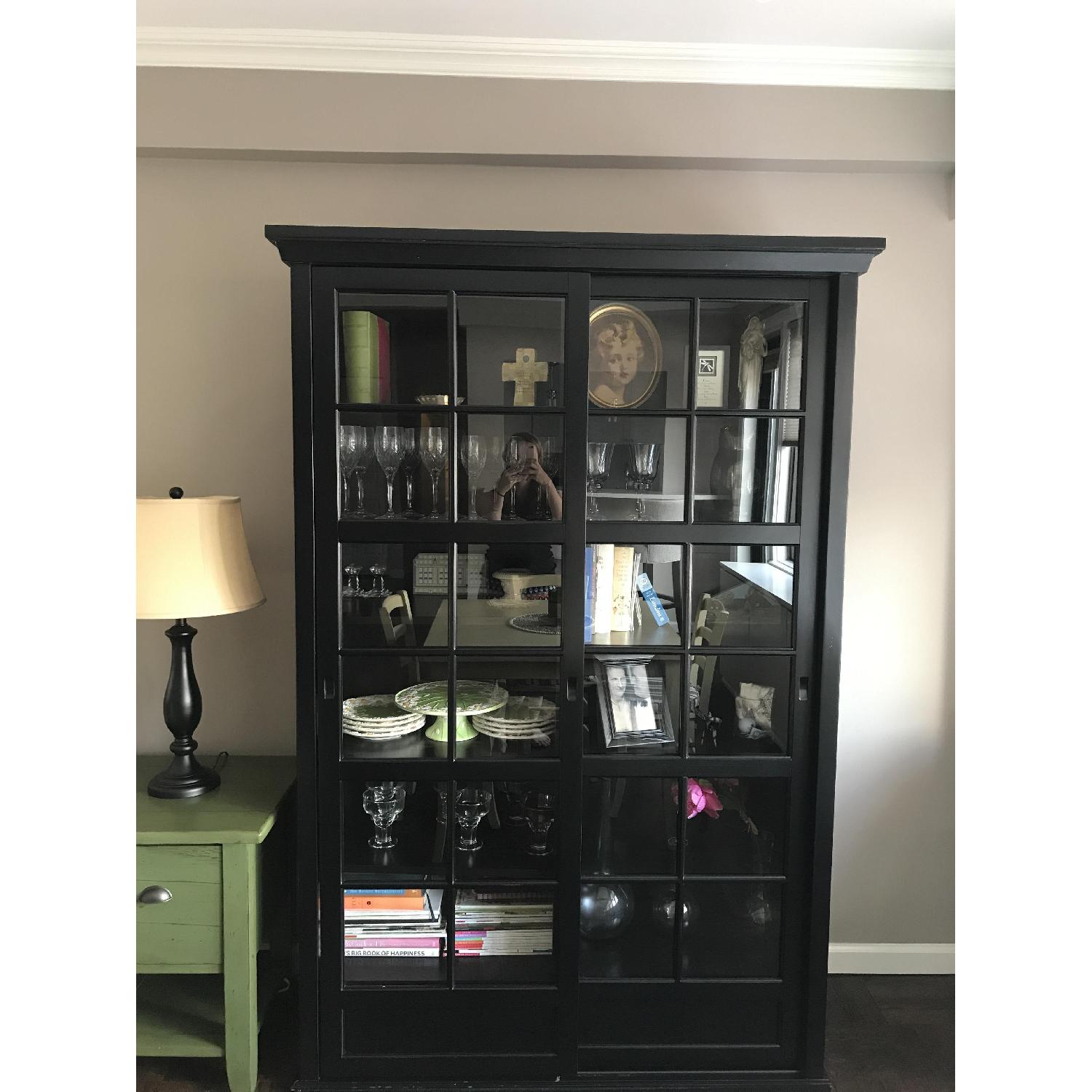 Pottery Barn Garrett Glass Cabinet - image-1
