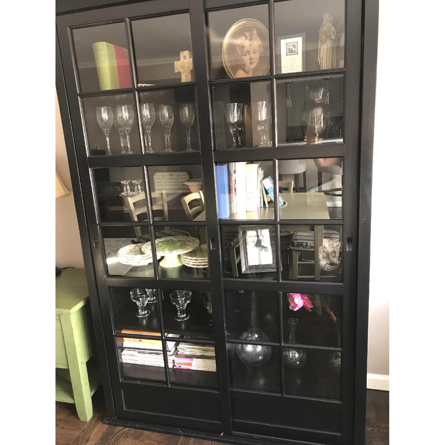 Pottery Barn Garrett Glass Cabinet - image-5