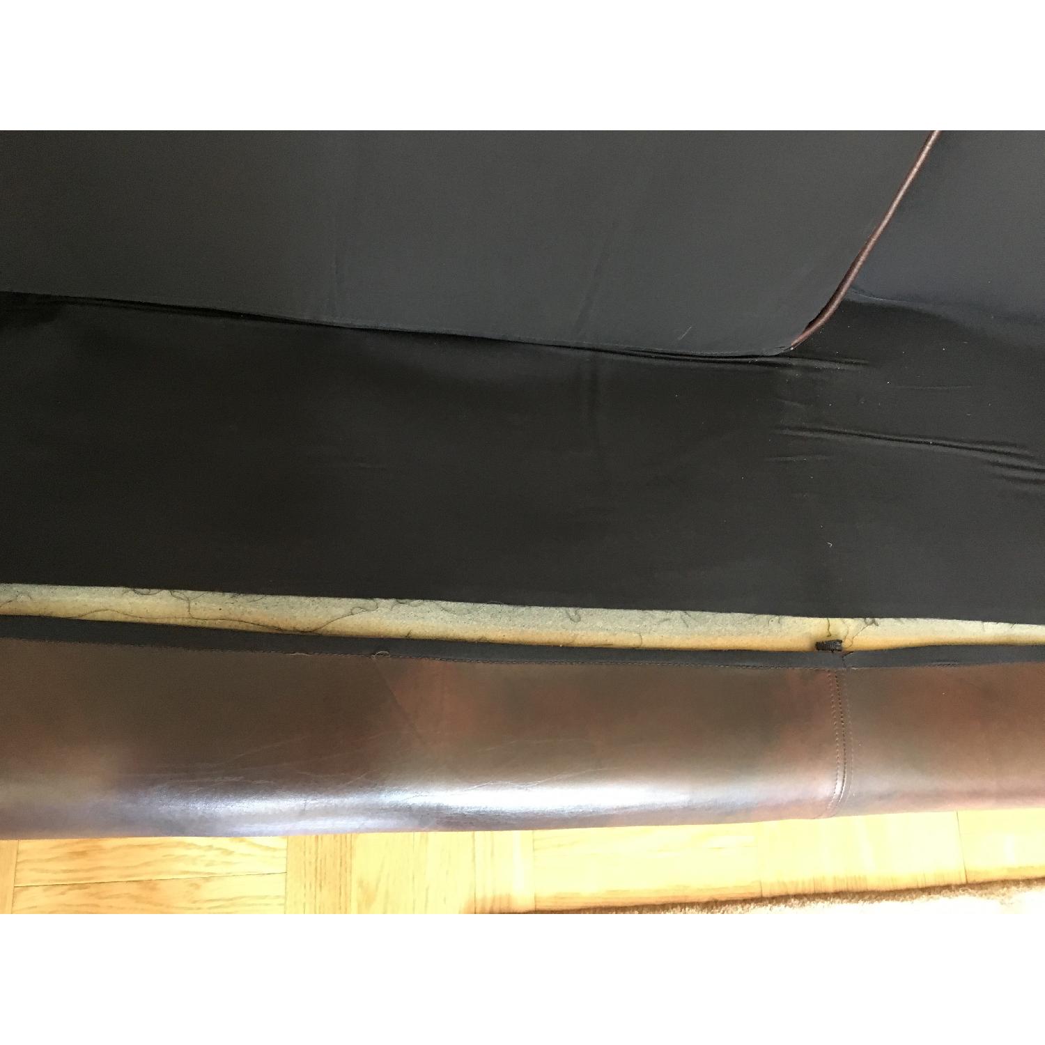 Chocolate Brown Leather Sofa - image-5