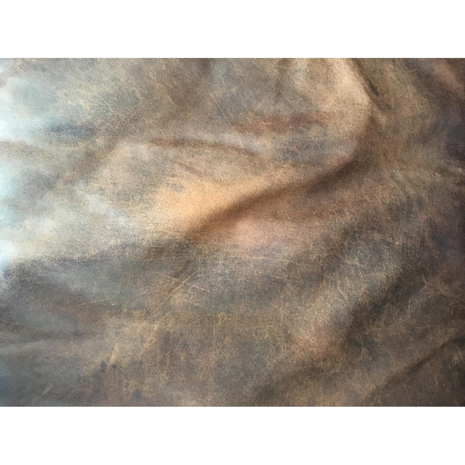 Chocolate Brown Leather Sofa - image-6