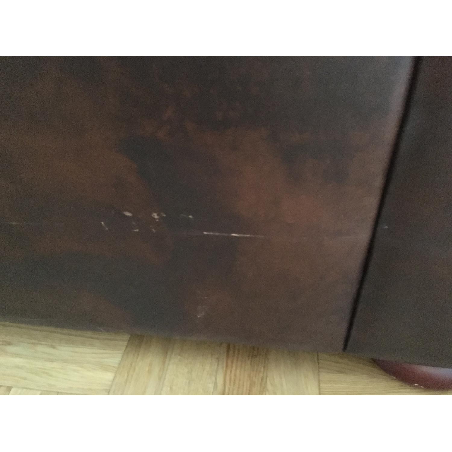 Chocolate Brown Leather Sofa - image-7