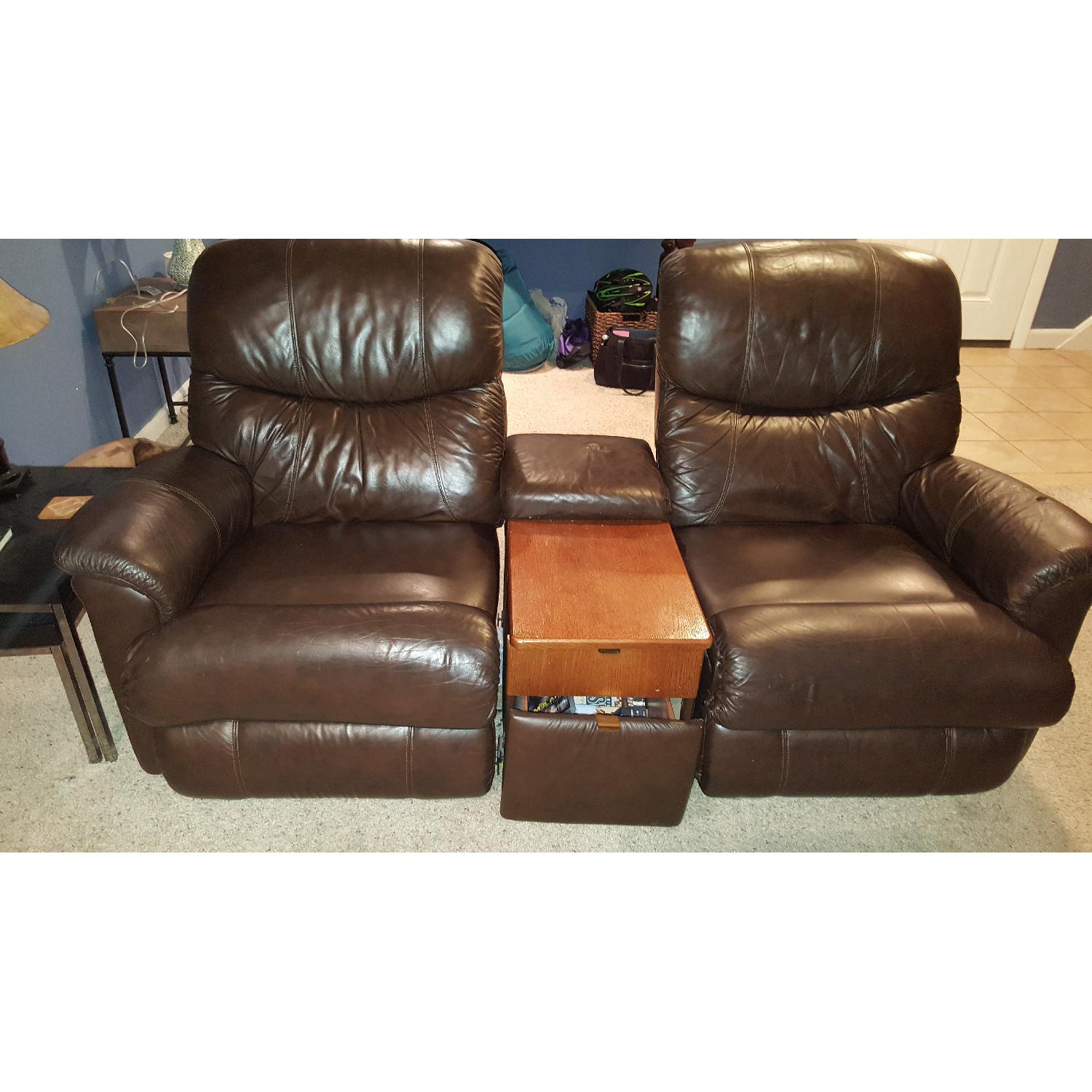 La-Z-Boy Dual Recliner Sofa - image-1