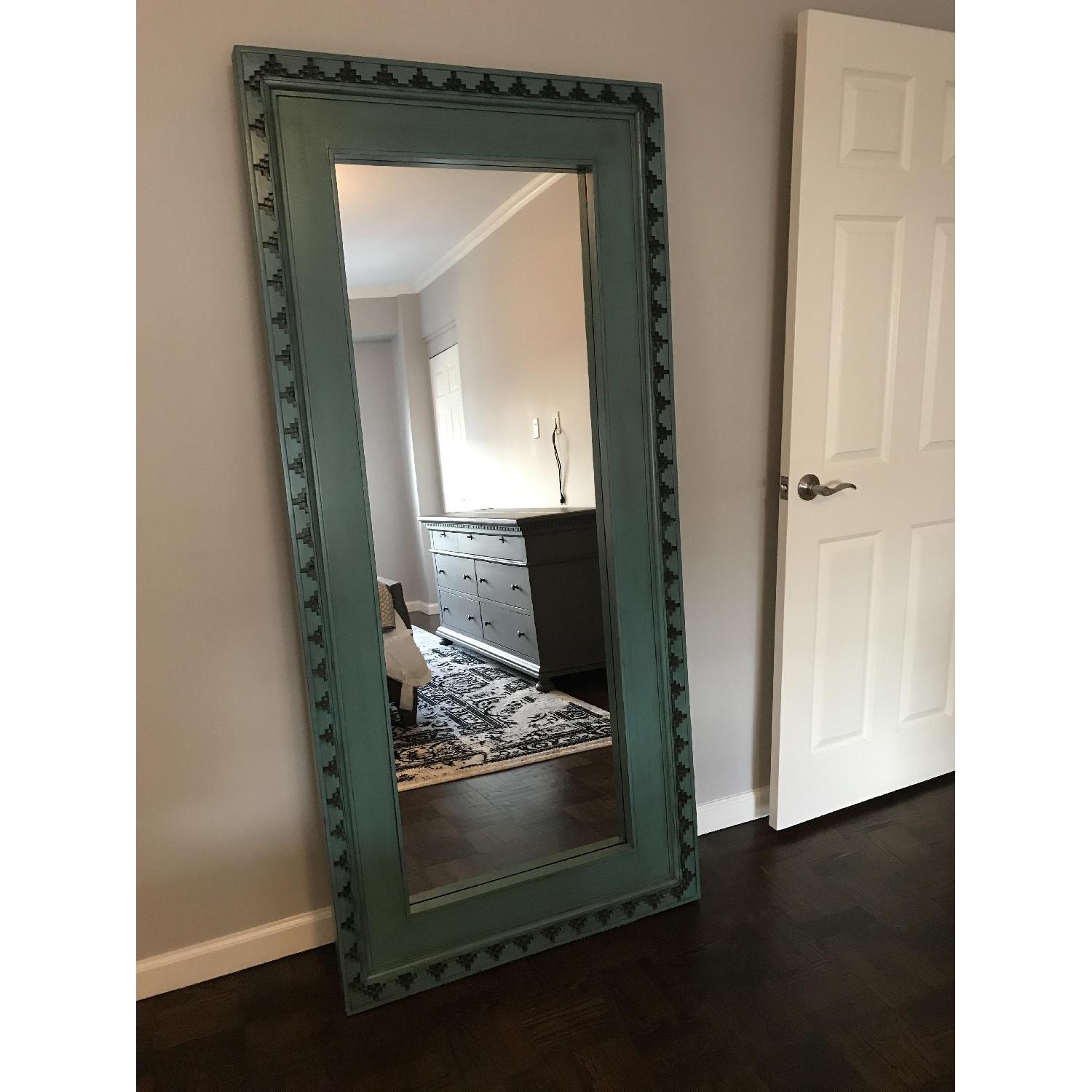 Pier 1 Turquoise Floor Mirror - image-1
