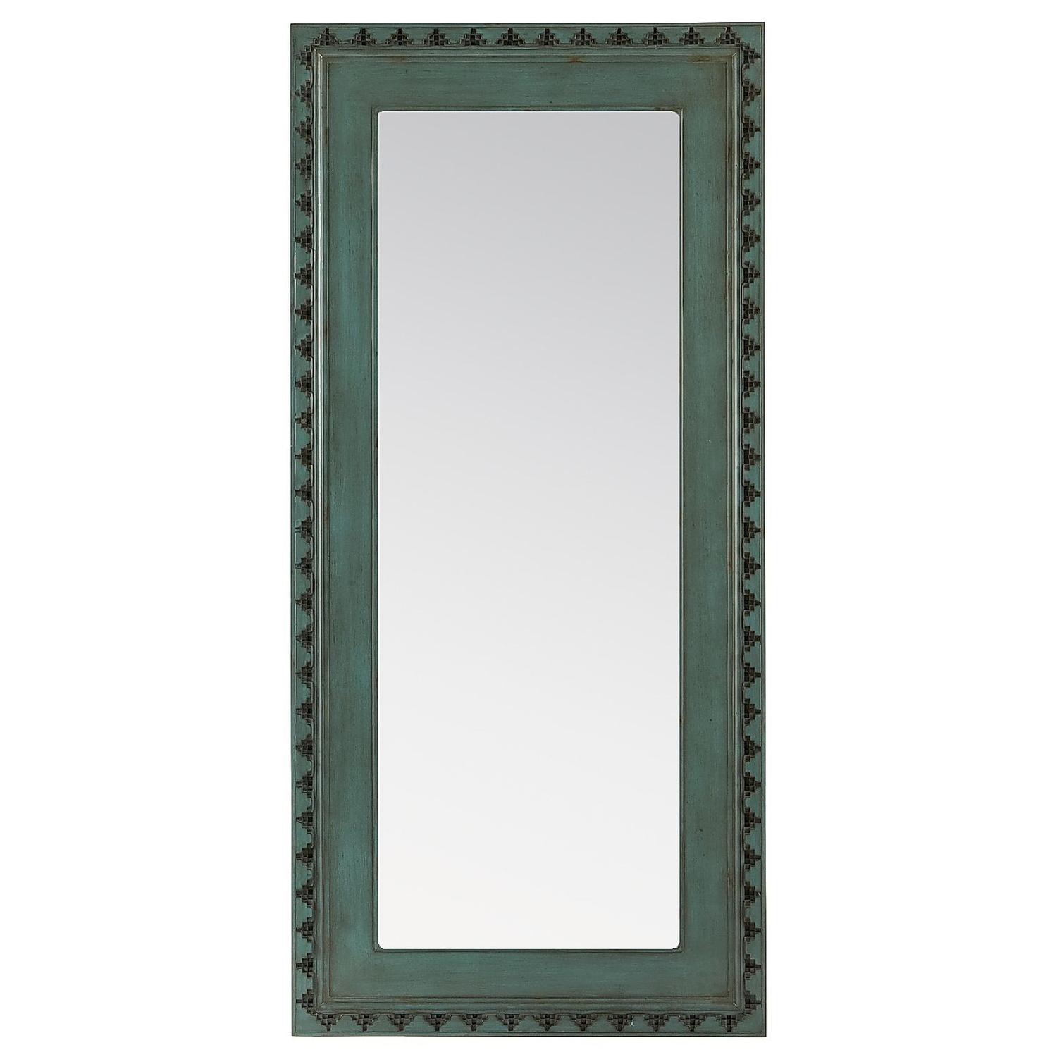 Pier 1 Turquoise Floor Mirror AptDeco