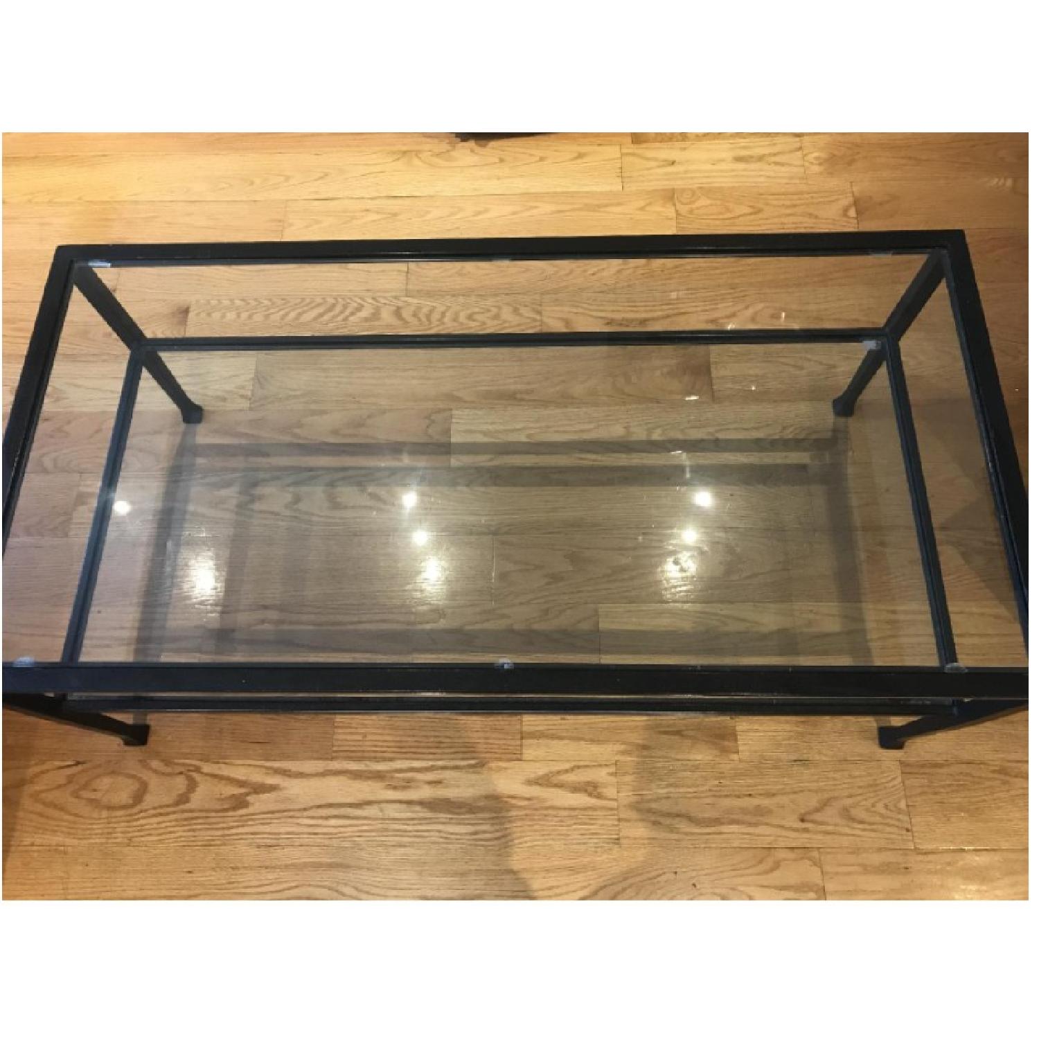 Pottery Barn Glass Coffee Table - image-3