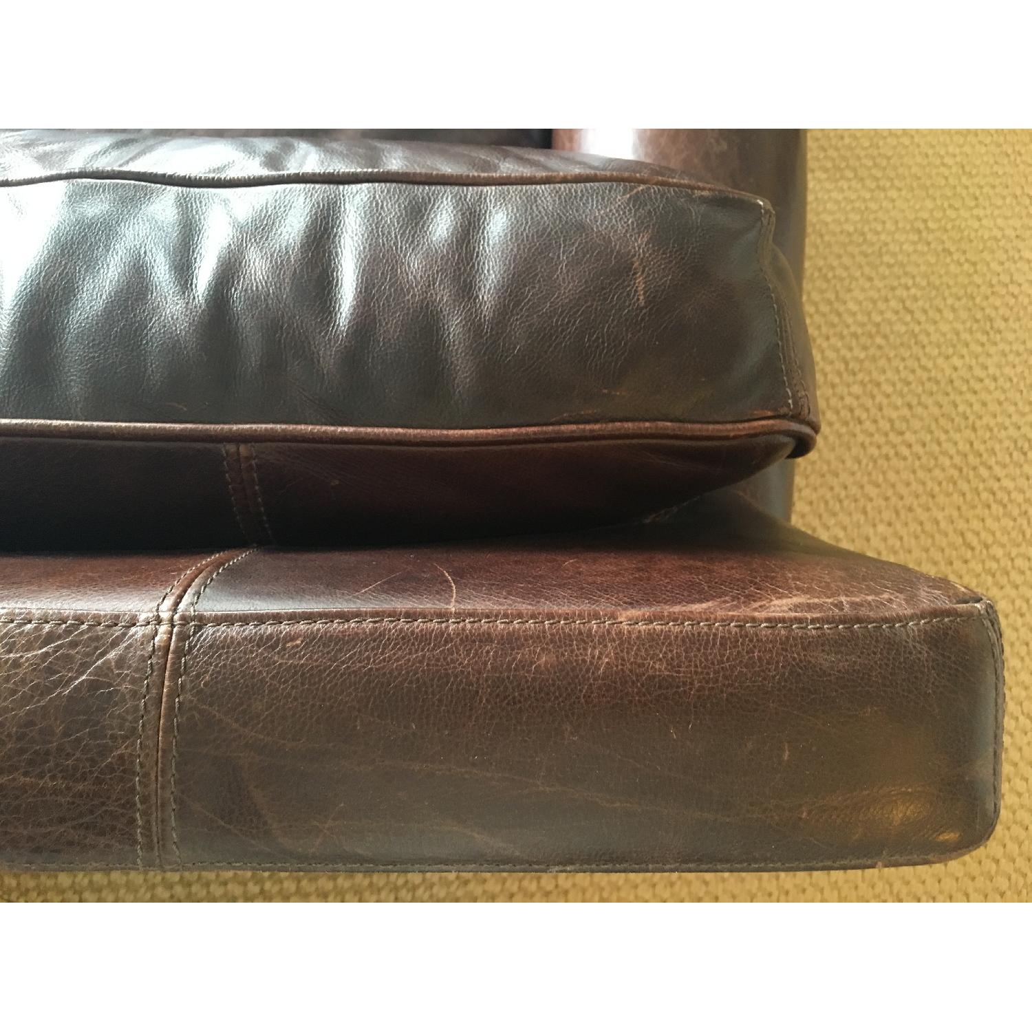 Bloomingdales Brown Leather Sofa - image-3