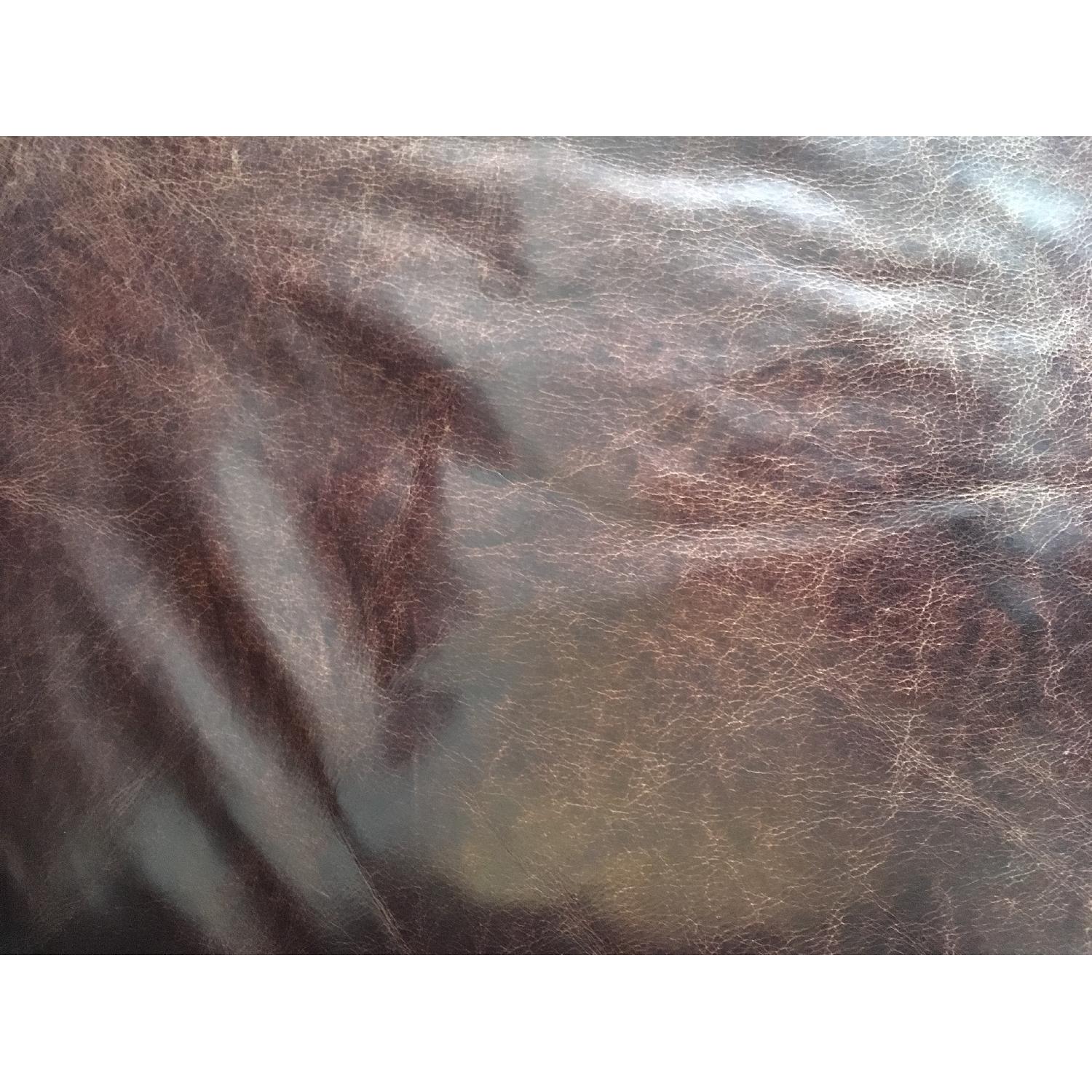 Bloomingdales Brown Leather Sofa - image-5