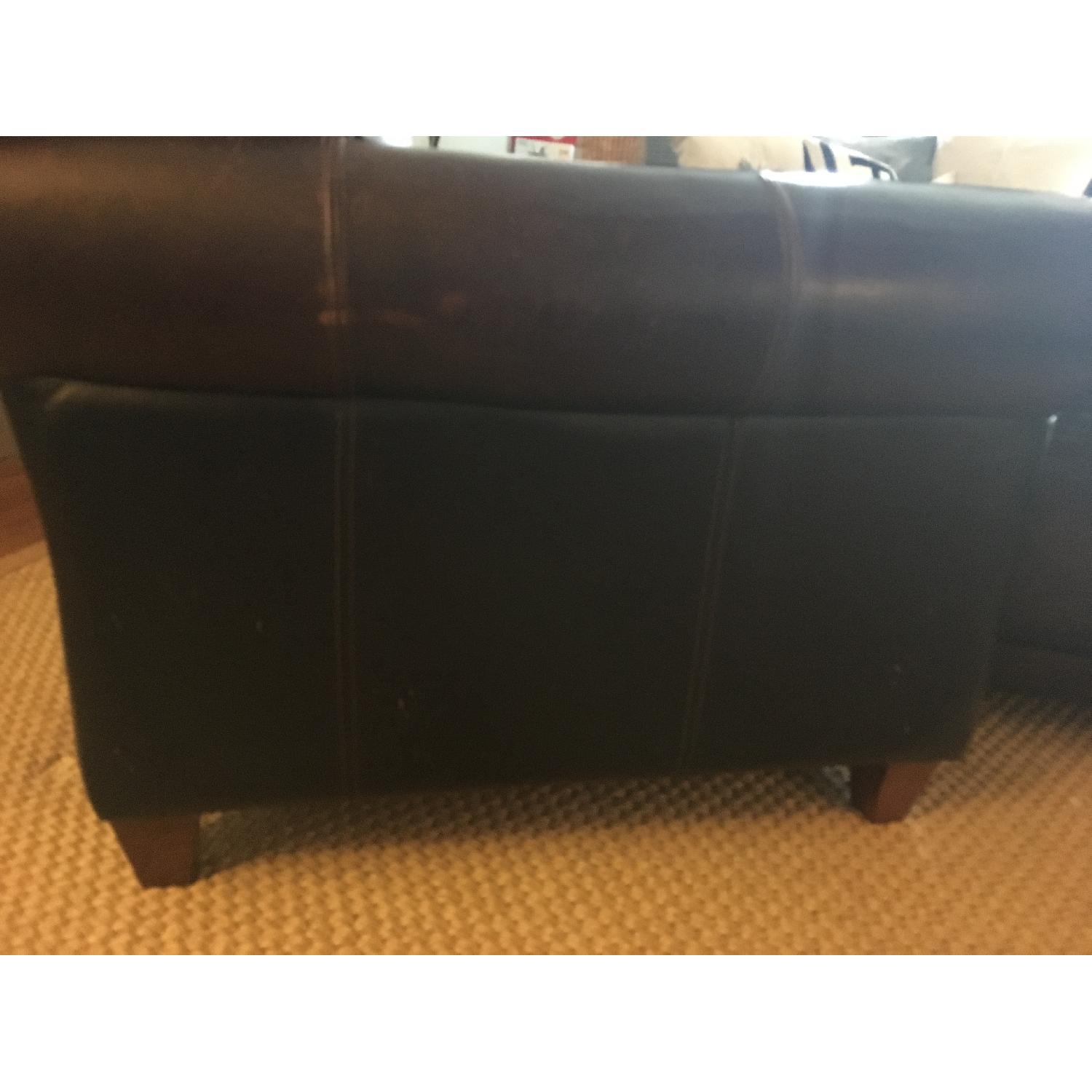 Bloomingdales Brown Leather Sofa - image-6